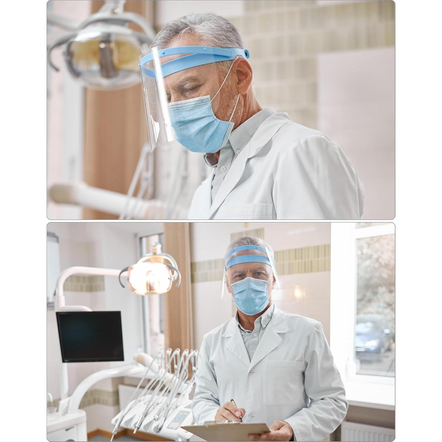 Escudos Faciales de Seguridad QWORK, Reutilizables y Antivaho