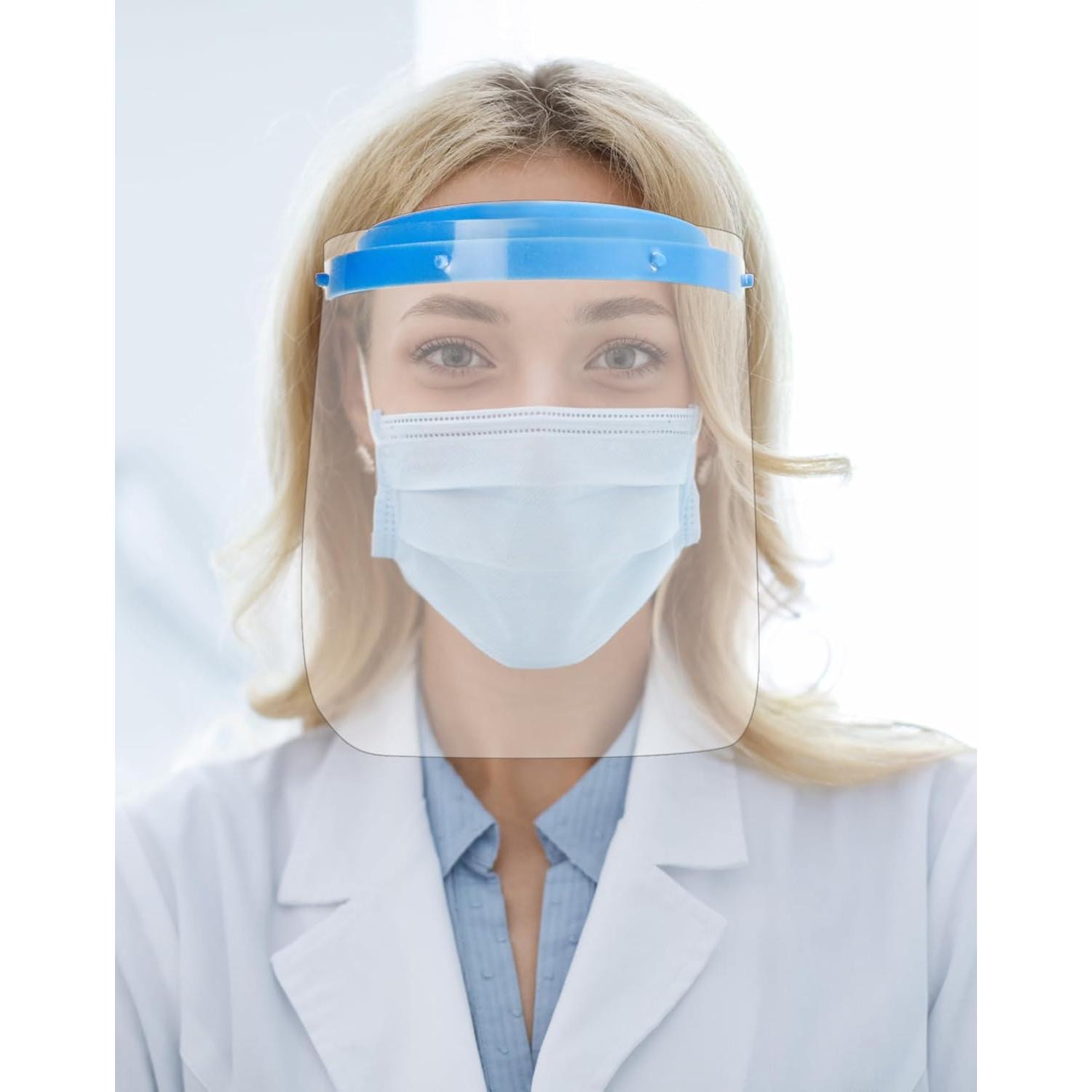 Escudos Faciales de Seguridad QWORK, Reutilizables y Antivaho