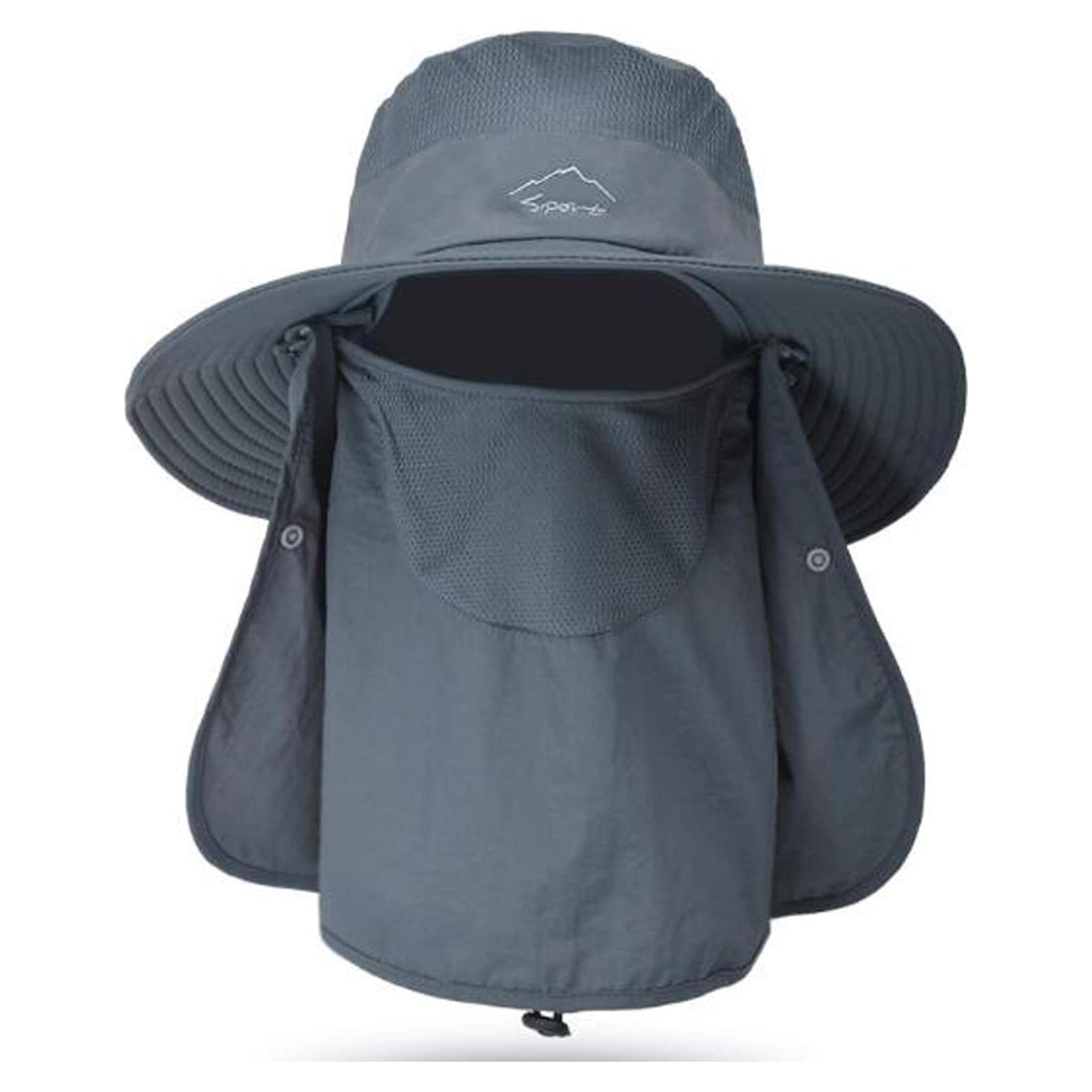 Sombrero de Pesca Unisex con Protección Solar 360° - Gris Oscuro