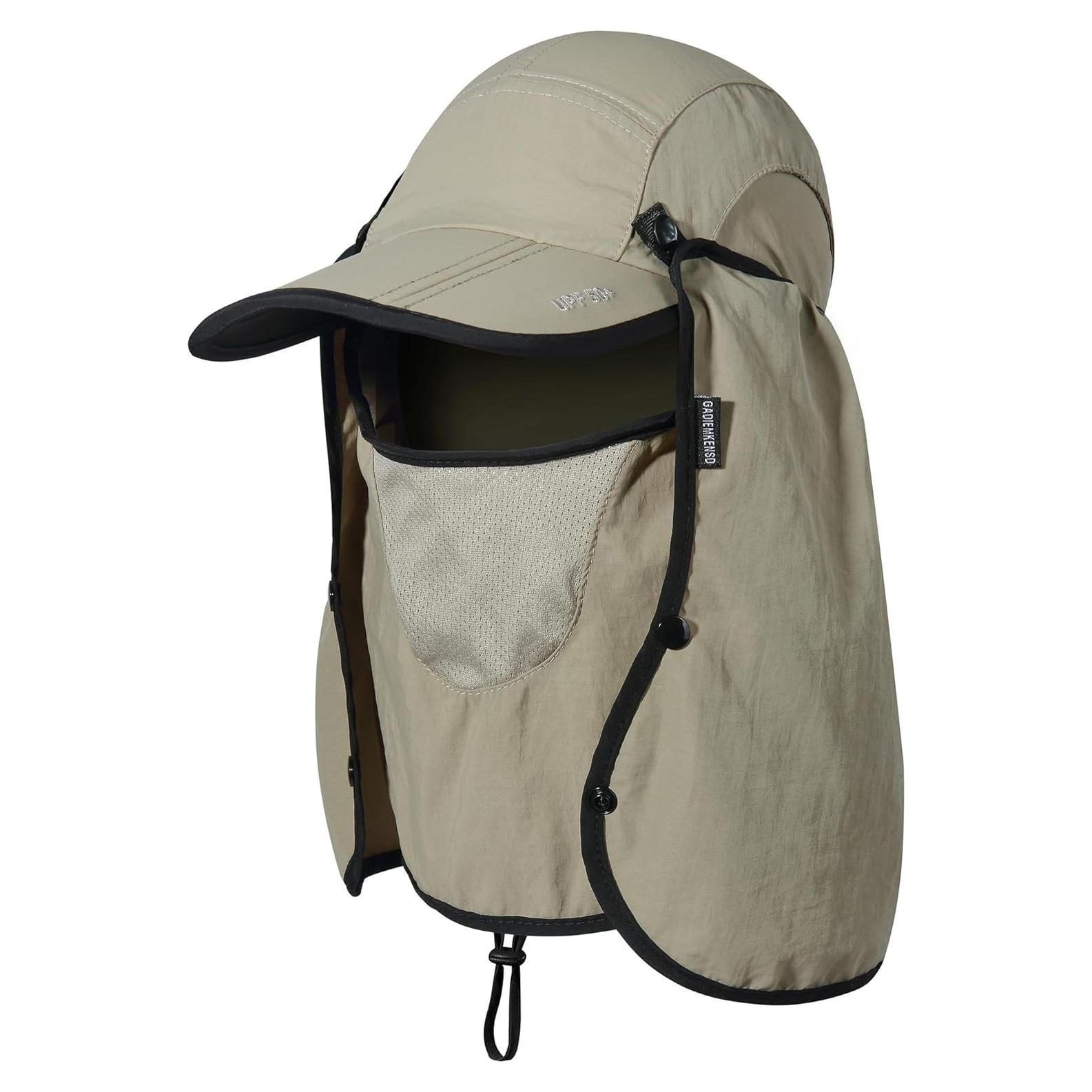 Sombrero de Pesca Plegable GADIEMKENSD UPF 50+ Caqui