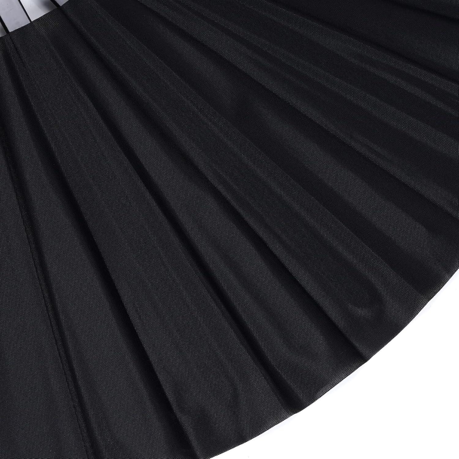 2 Abanicos Plegables de Mano Wobe Negro 64.5x34cm Kung Fu