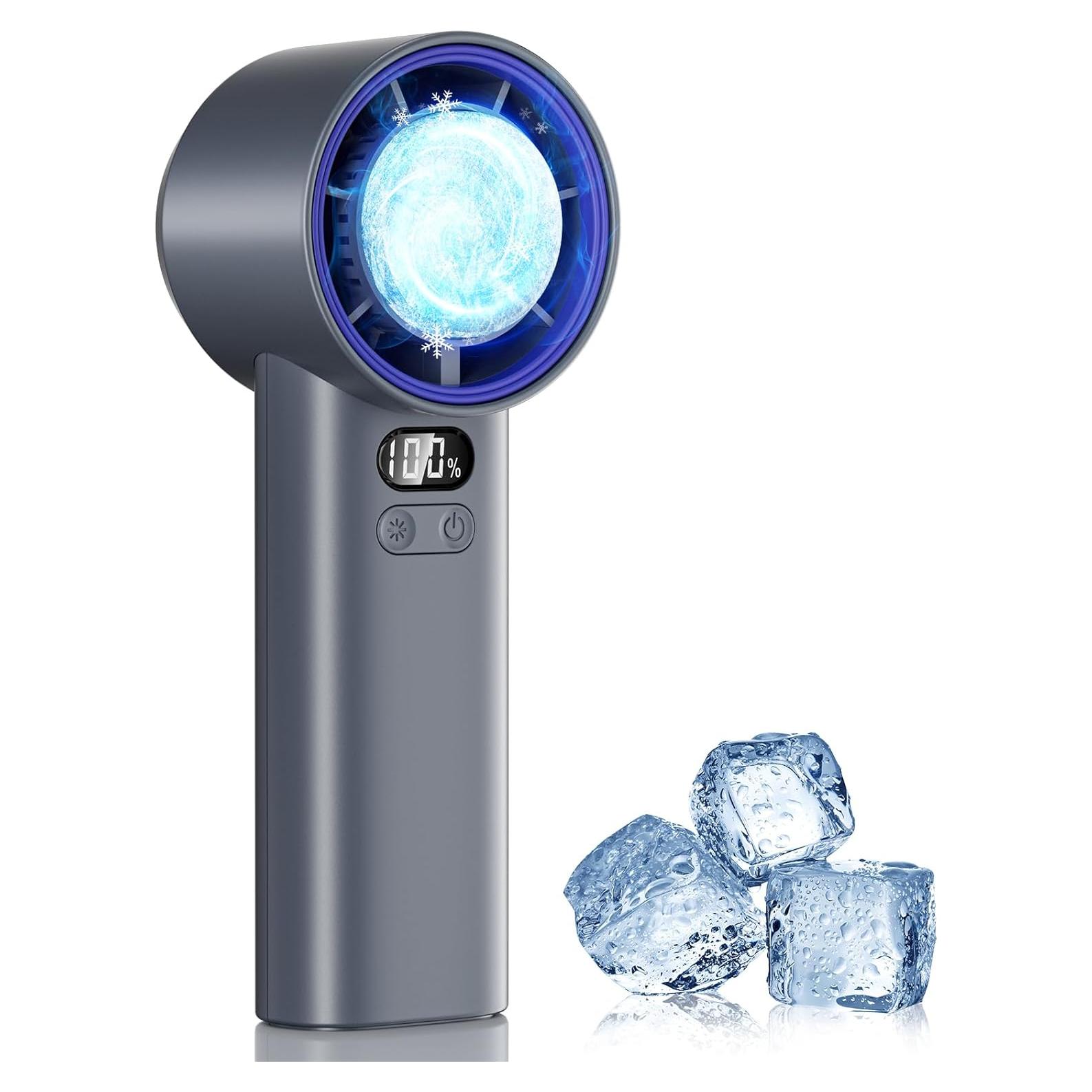 Ventilador de Mano Portátil 5200mAh Turbo Gris 100 Velocidades