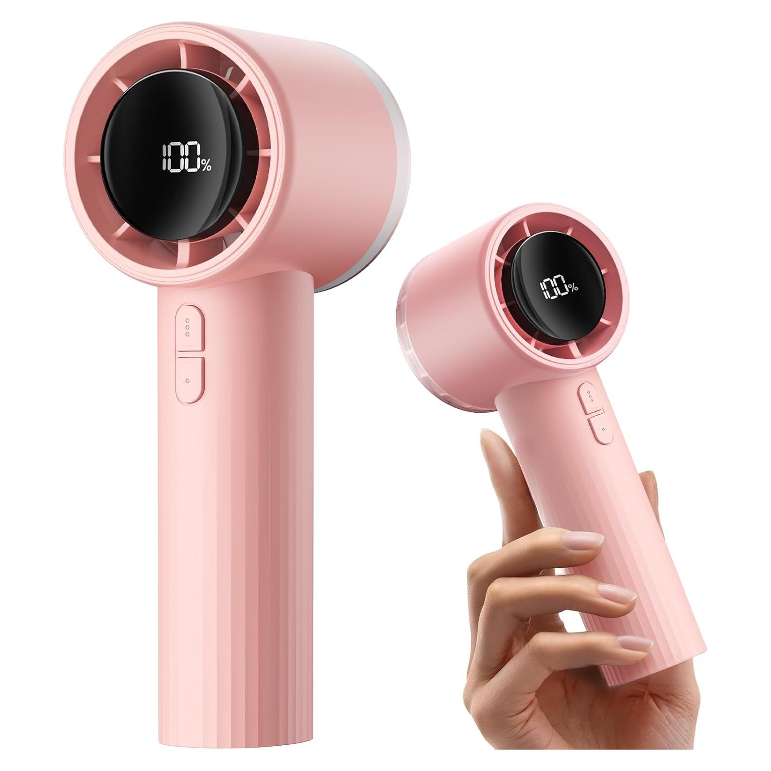 Ventilador Portátil SWEETFULL Rosa Recargable 6 Velocidades