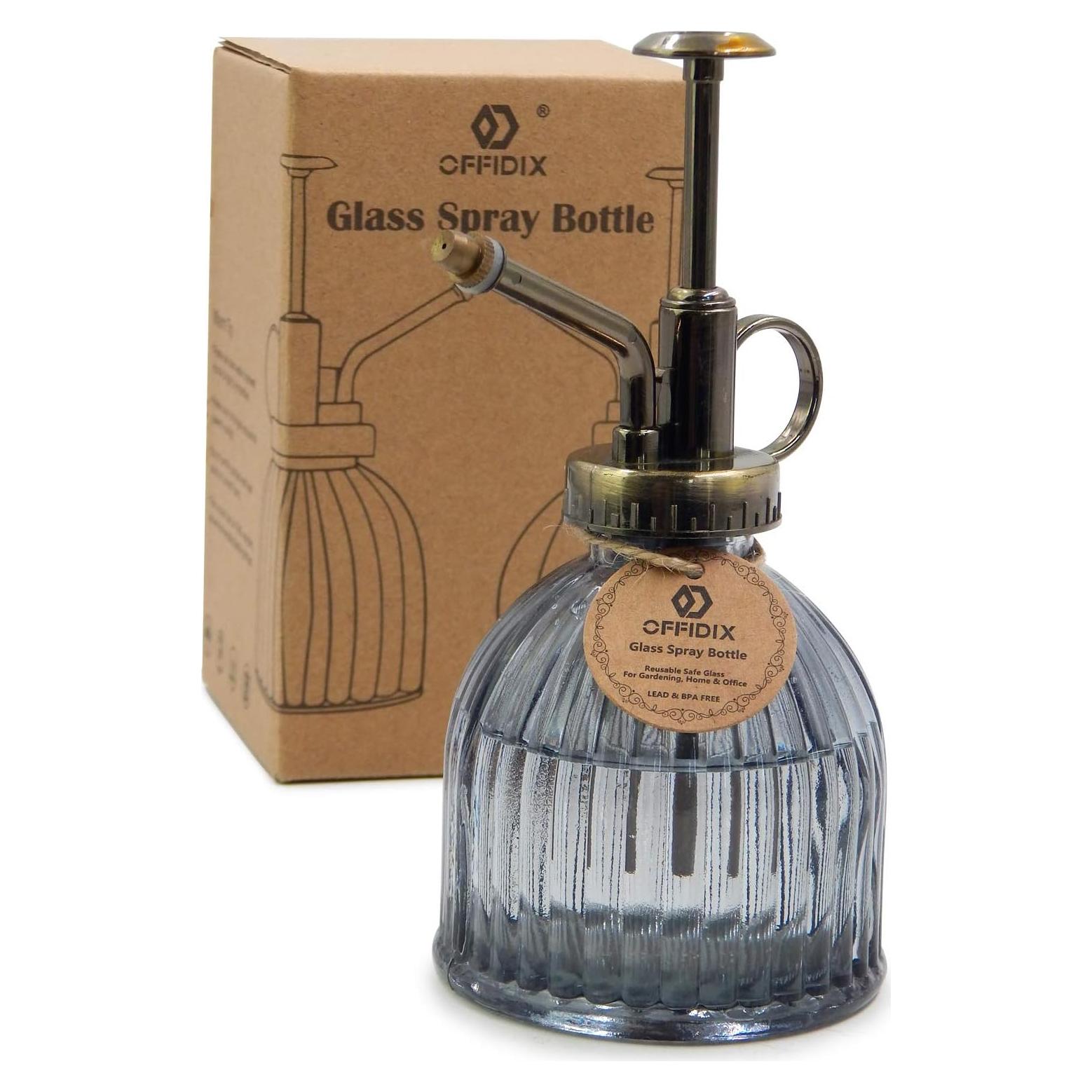 Botella de Spray para Plantas OFFIDIX 200 ml Vidrio Gris Oscuro