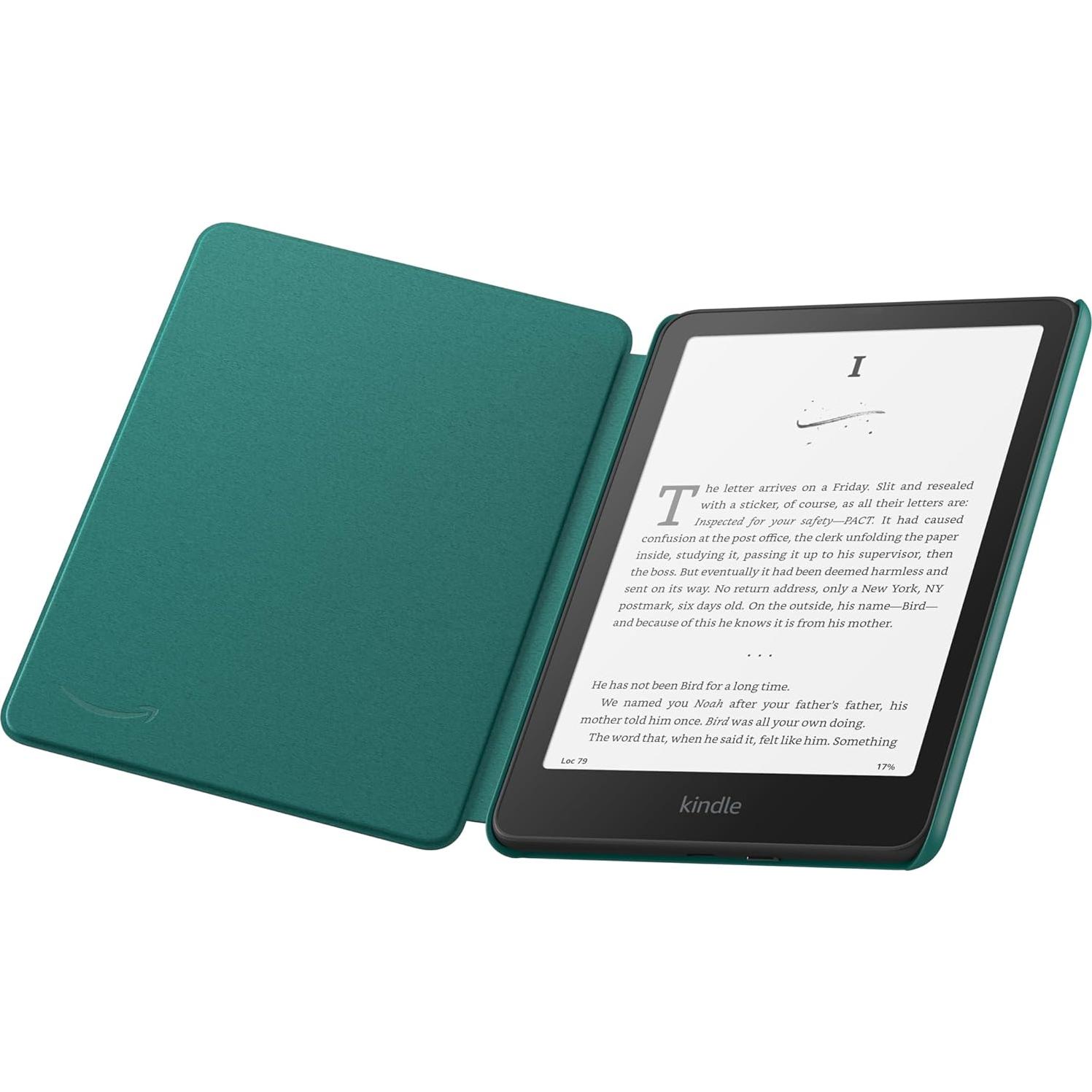 Funda de Cuero Vegetal Amazon para Kindle Paperwhite 2024