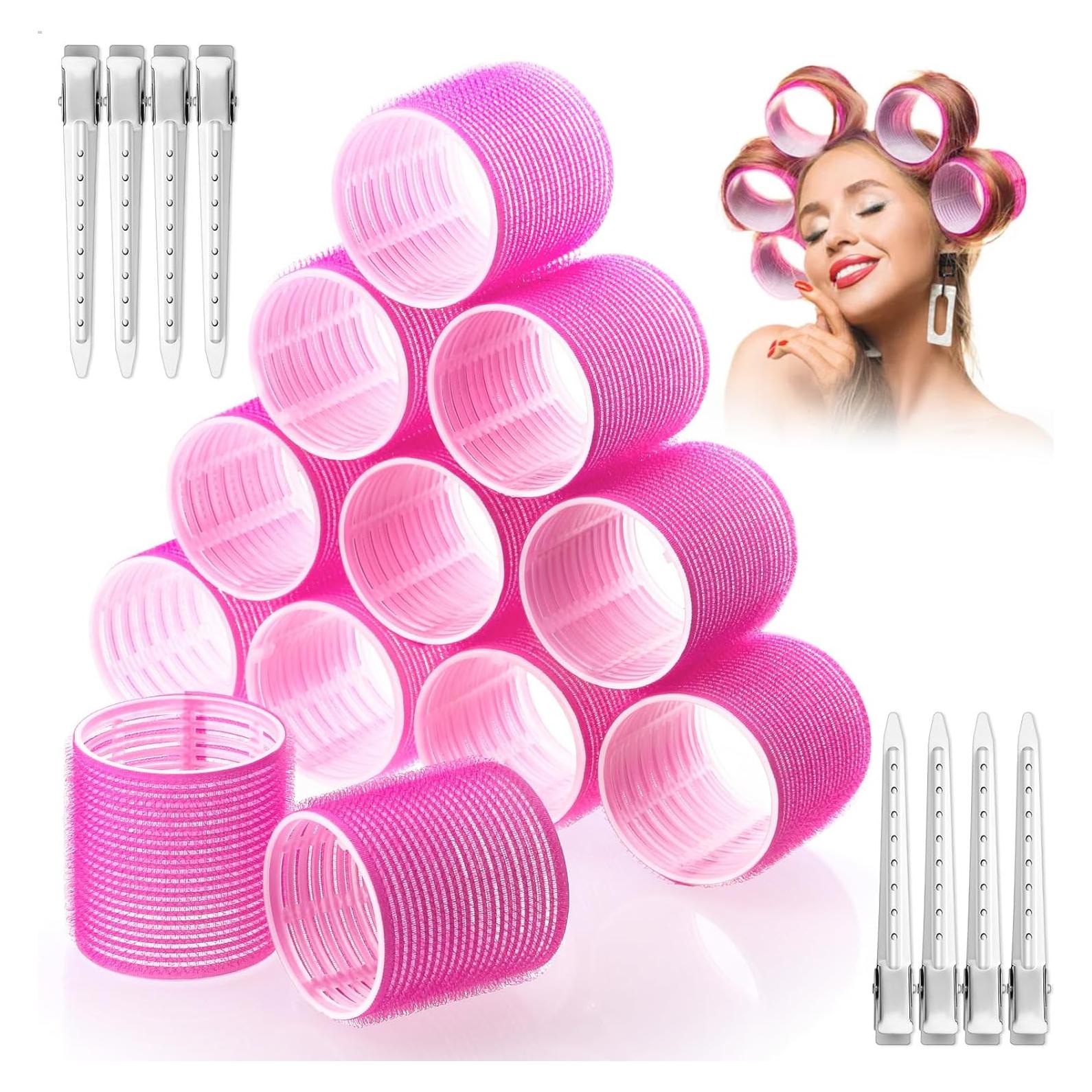 Rizadores de Cabello Jumbo Acejoz 60mm 12 Piezas con Clips