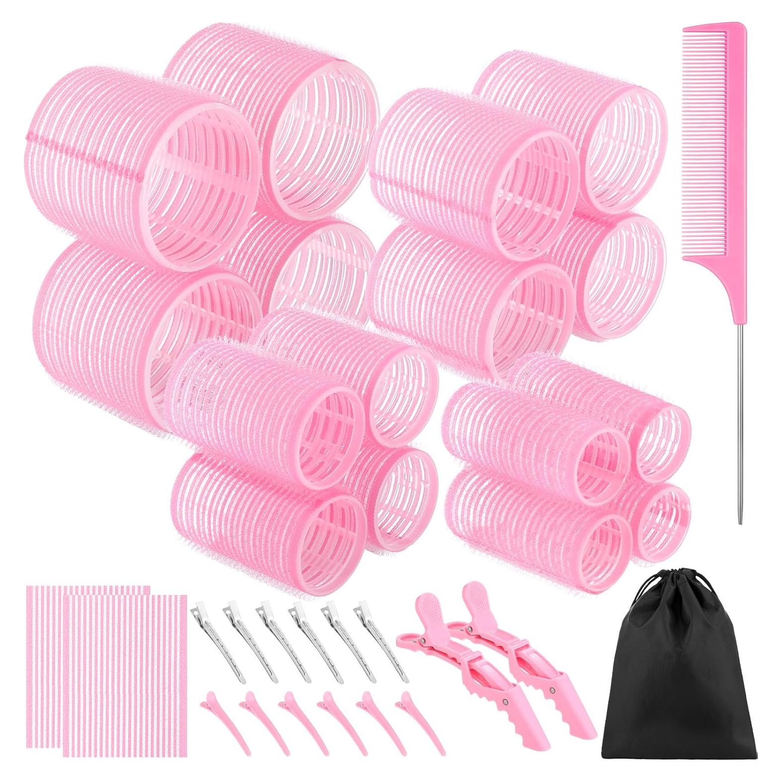 Juego de Rulos para el Cabello ProSuites - 34 Piezas Rosados