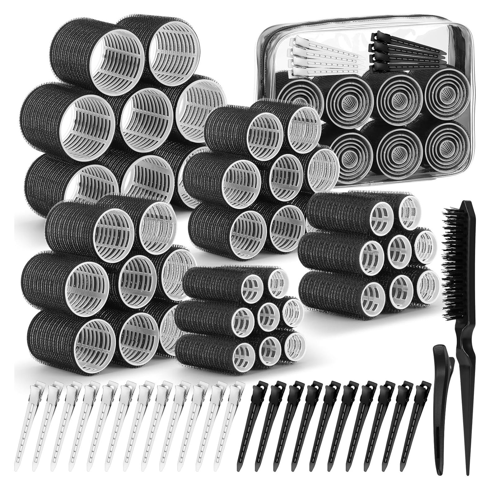 Set de 65 Rulos Autoadhesivos Qinzave para Cabello - 5 Tamaños