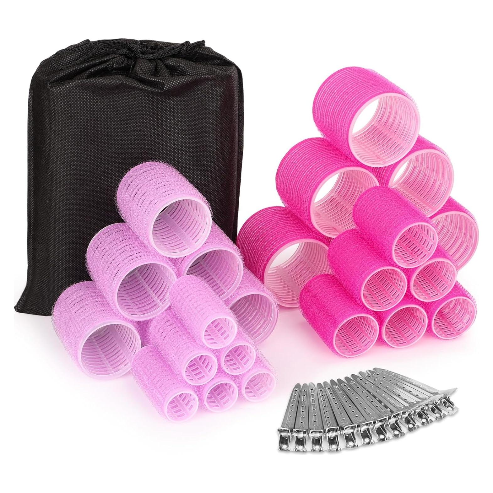 Juego de Rulos para Cabello Selizo - 36 Piezas Rosa