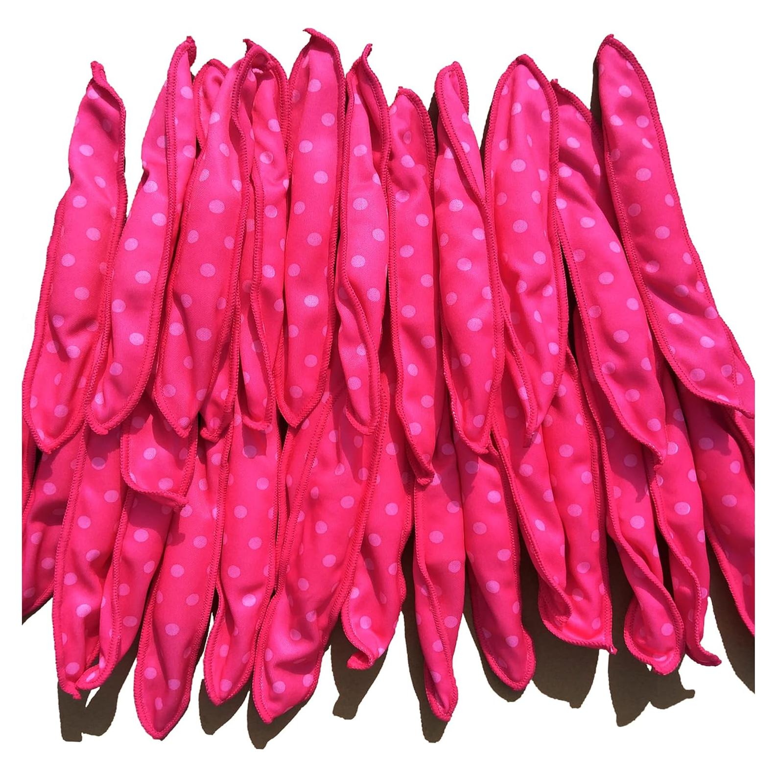 Rulos Suaves Aimin para Rizos Sin Calor - 30 Piezas Rosa
