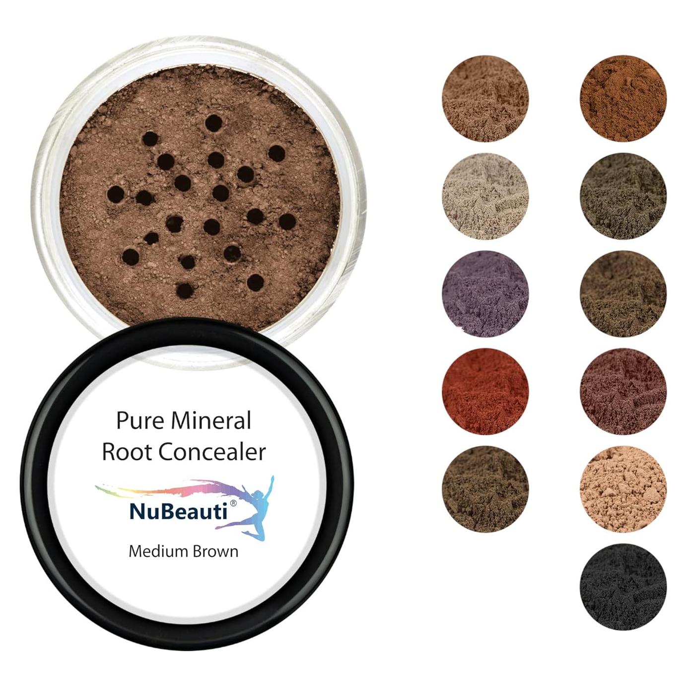 Polvo Retoque Raíces NuBeauti 18g - Marrón Medio, Natural