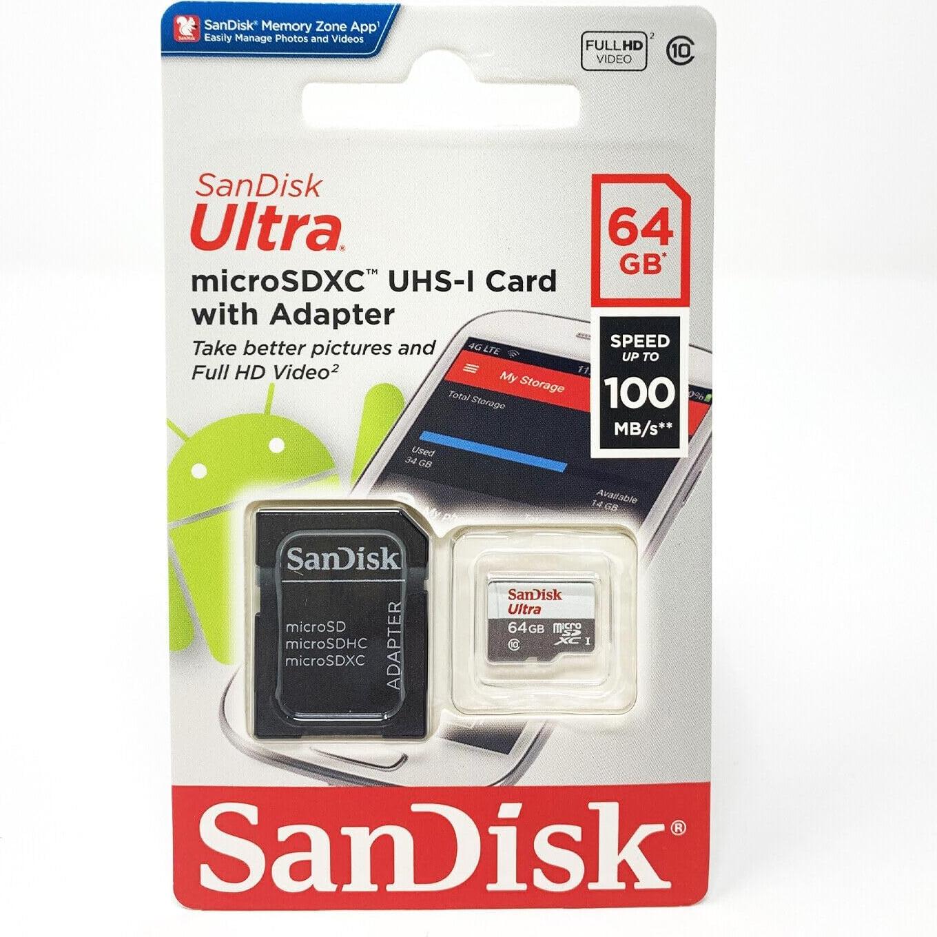 Tarjeta de Memoria MicroSD SanDisk 64GB Hecho para Amazon