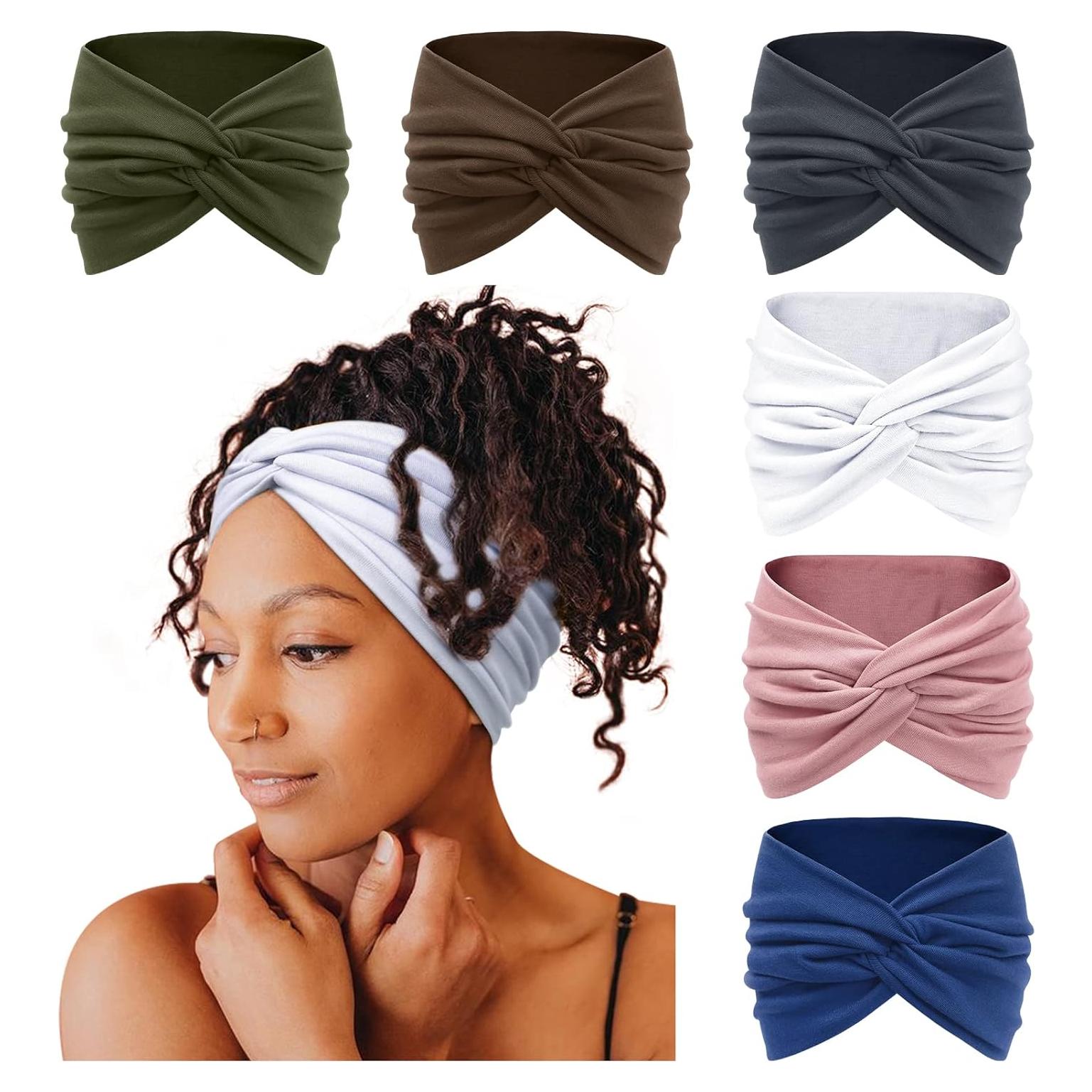 Diademas Anchas Tobeffect para Mujeres - Turbante Boho 18 cm