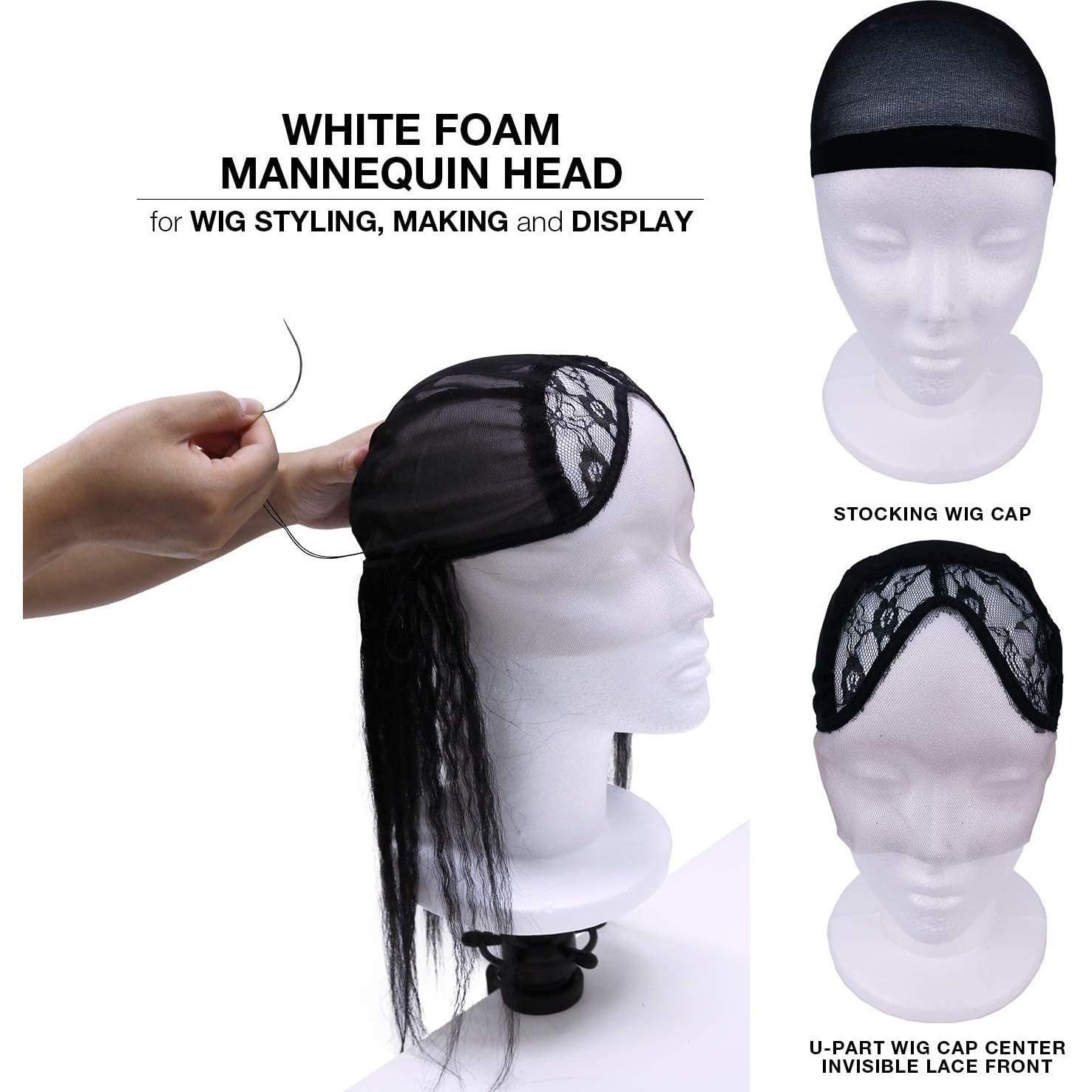 Cabeza de Maniquí de Estireno Glam21USA 29 cm para Pelucas y Manualidades