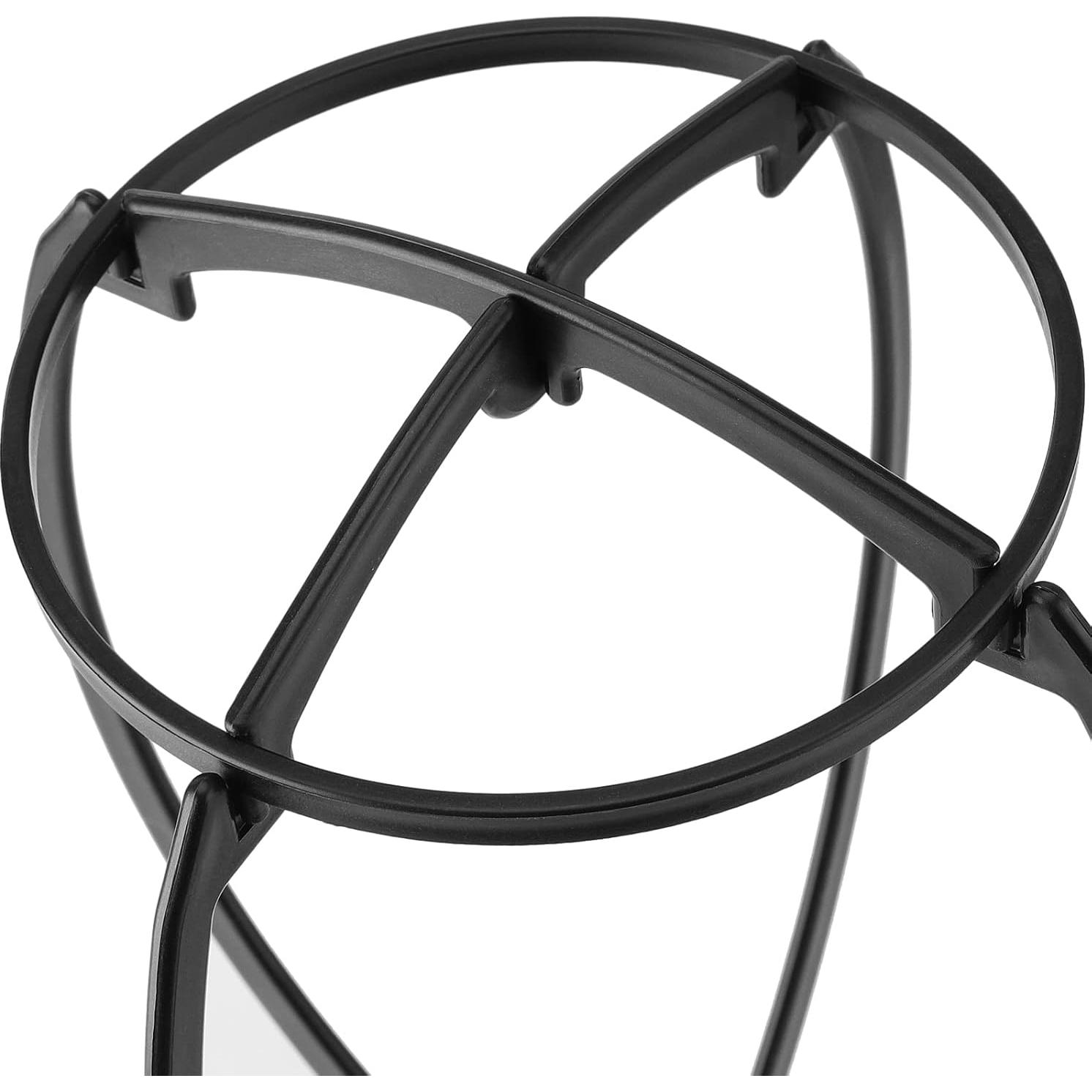 Soportes de Peluca Plegables JOIKIT 16 Piezas Negro 36 cm