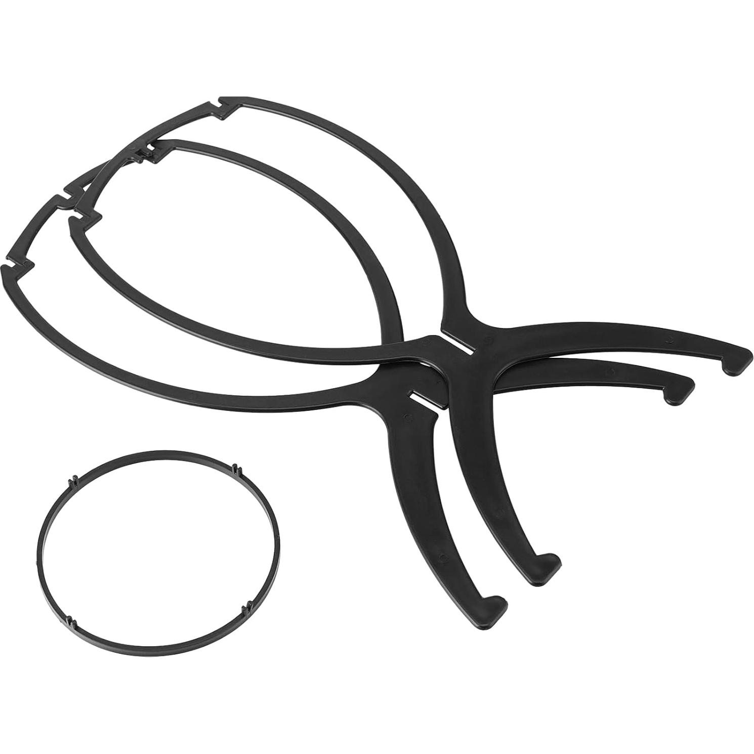 Soportes de Peluca Plegables JOIKIT 16 Piezas Negro 36 cm