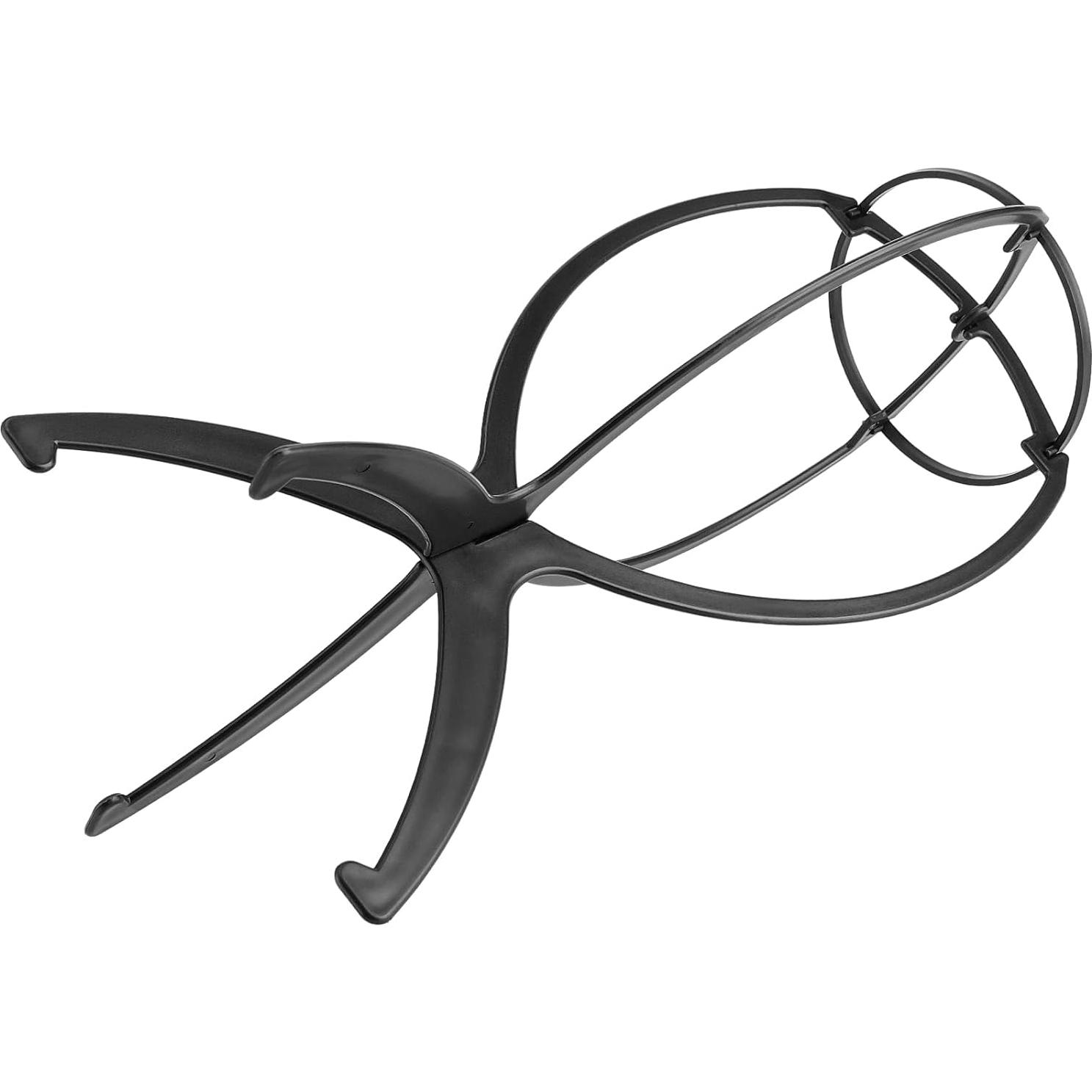 Soportes de Peluca Plegables JOIKIT 16 Piezas Negro 36 cm