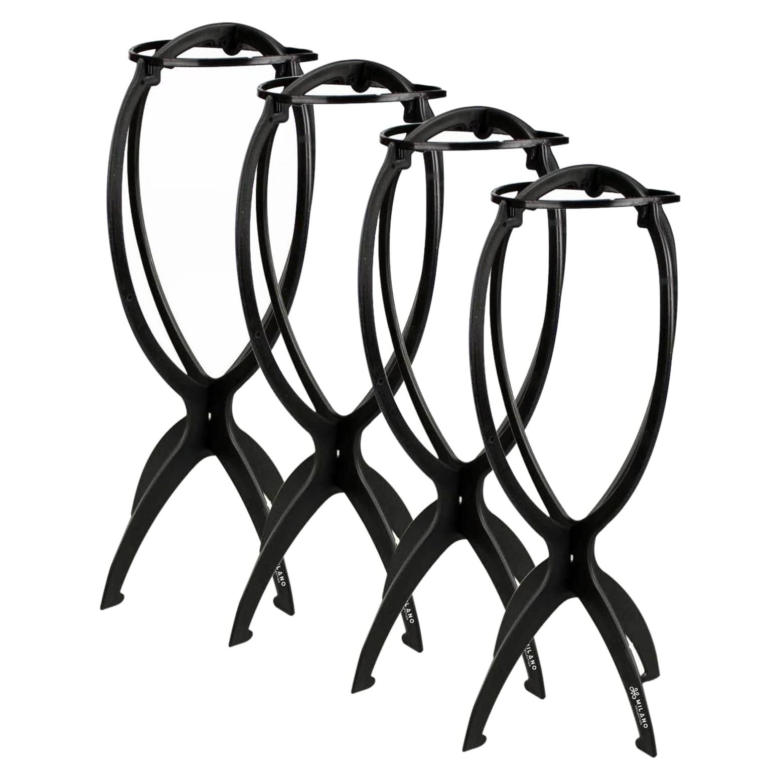 Soporte Plegable para Pelucas Milano - Paquete de 4 Unidades