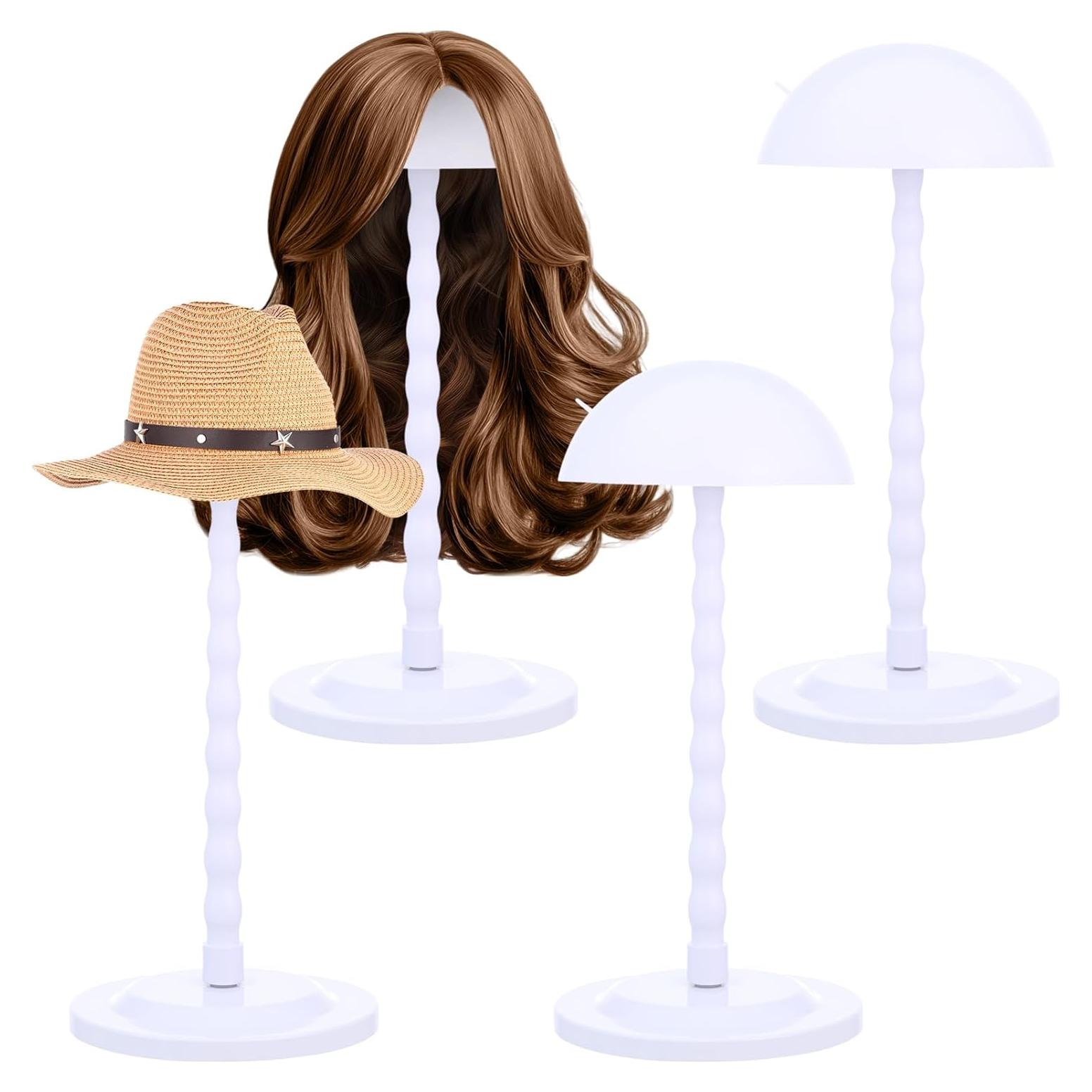 Soporte para Peluca Geelin 4 Pcs Blanco 35 cm Antideslizante