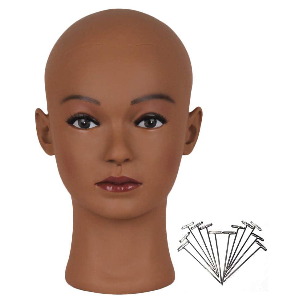 Cabeza de Maniquí Calva Femenina HAIRWAY 54.61 cm Marrón Oscuro