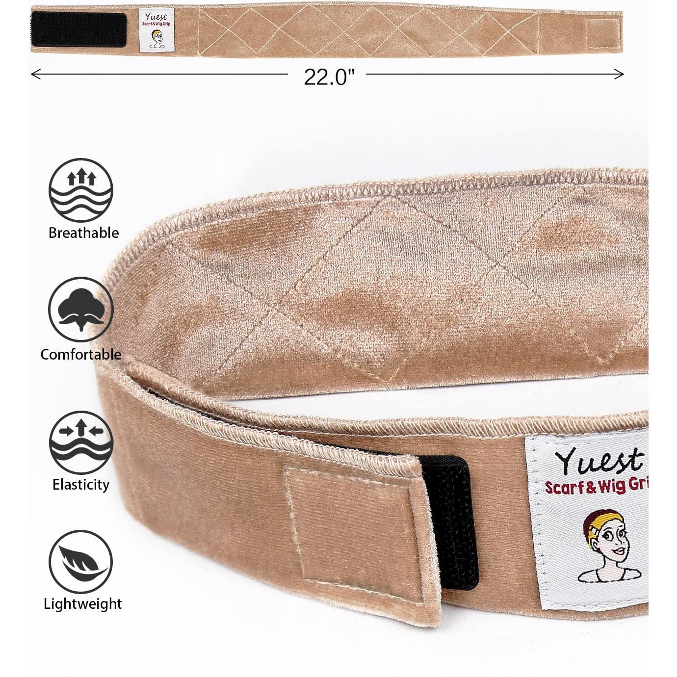 Paquete de 2 Bandas de Agarre para Pelucas Yuest con 4 Gorros