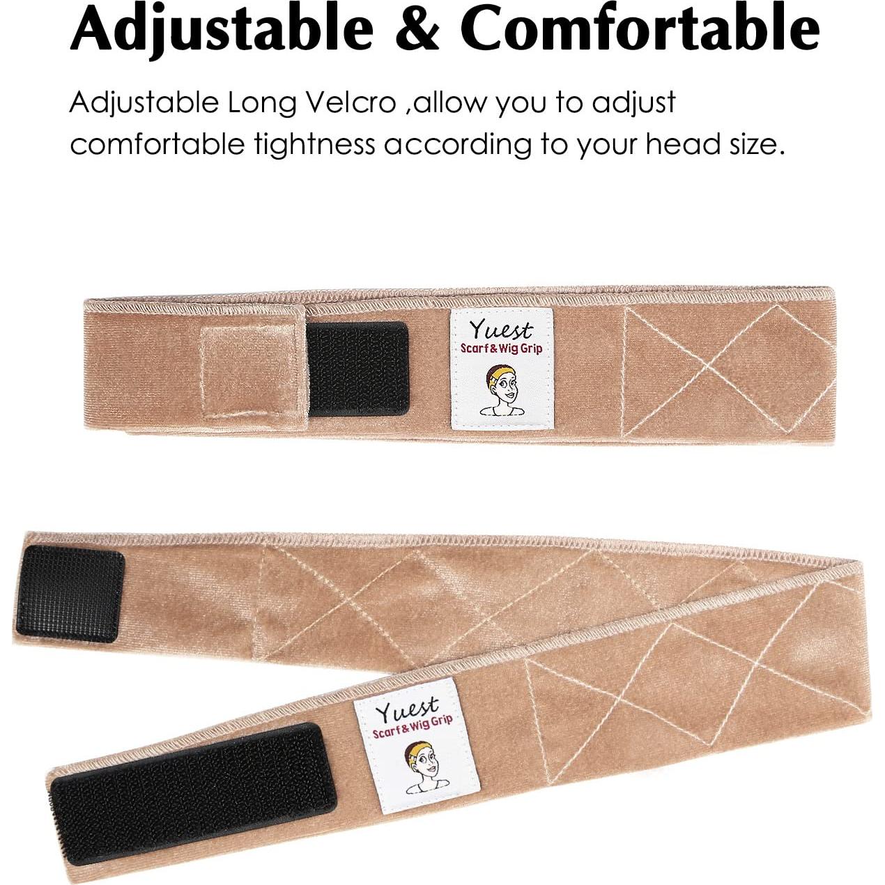 Paquete de 2 Bandas de Agarre para Pelucas Yuest con 4 Gorros