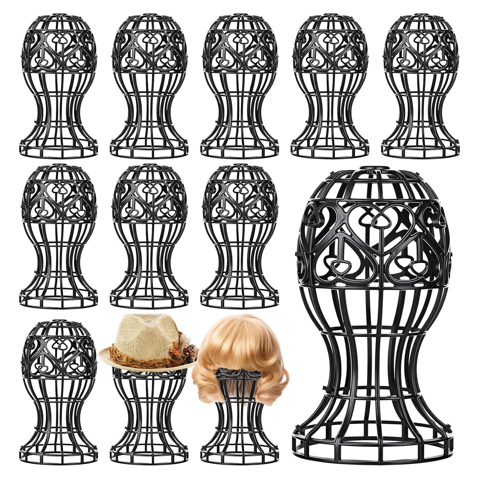 Paquete de 12 Soportes para Pelucas Otoolling 30x50 cm Negro