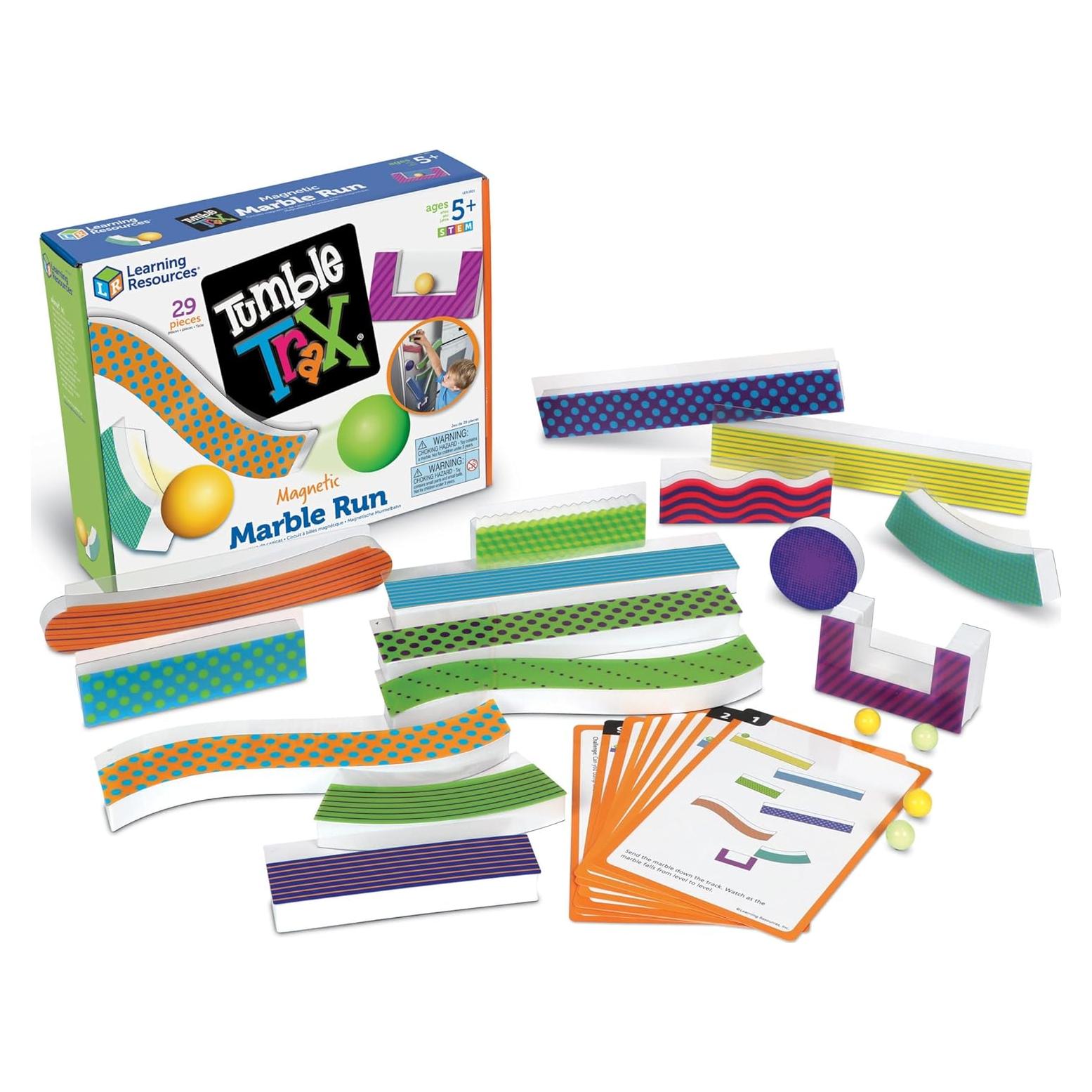 Learning Resources Tumble Trax Carrera de Canicas Magnética - Juguete STEM para Niños 5-10 Años