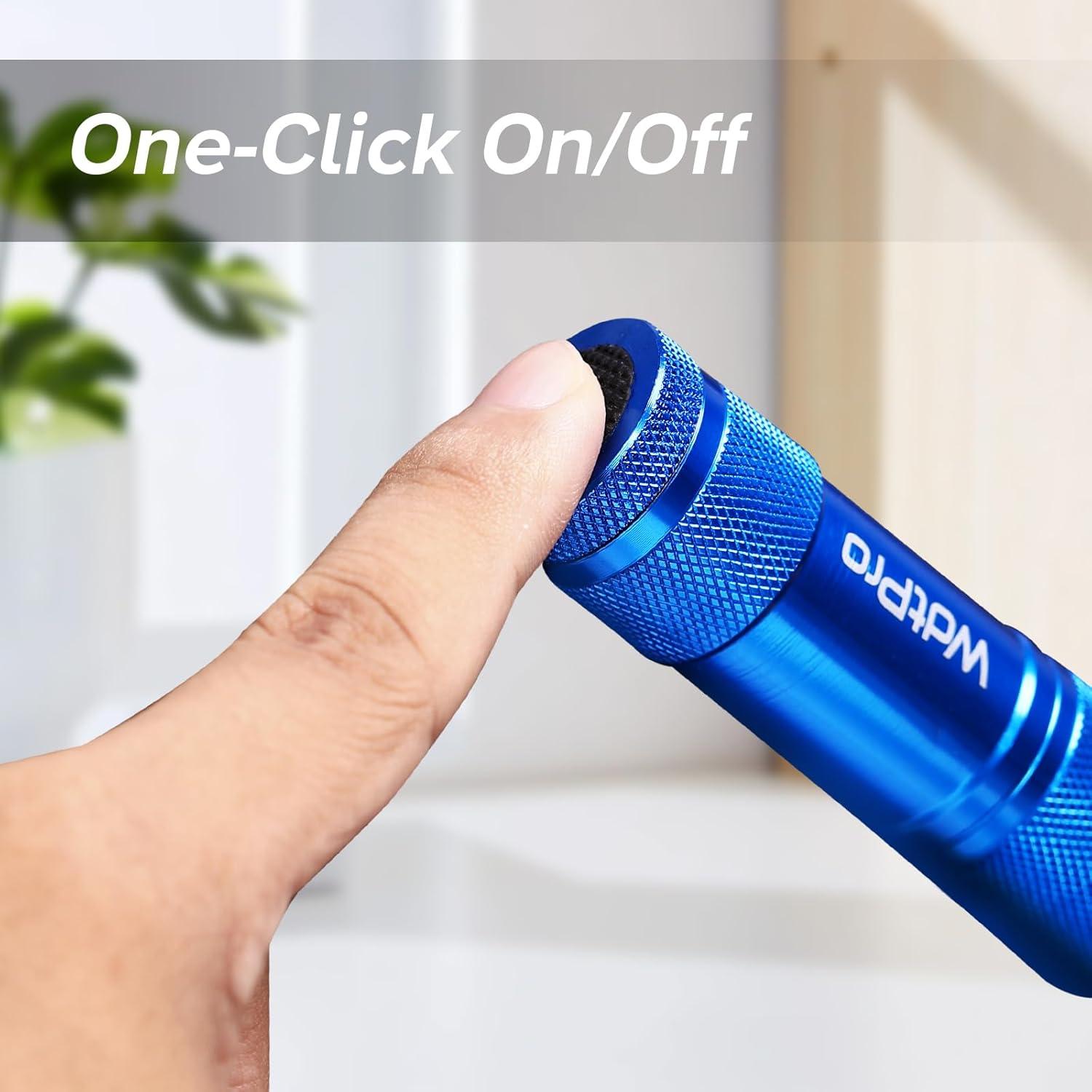 Linternas LED Mini WdtPro 9 LED - Paquete de 6 Colores Variados