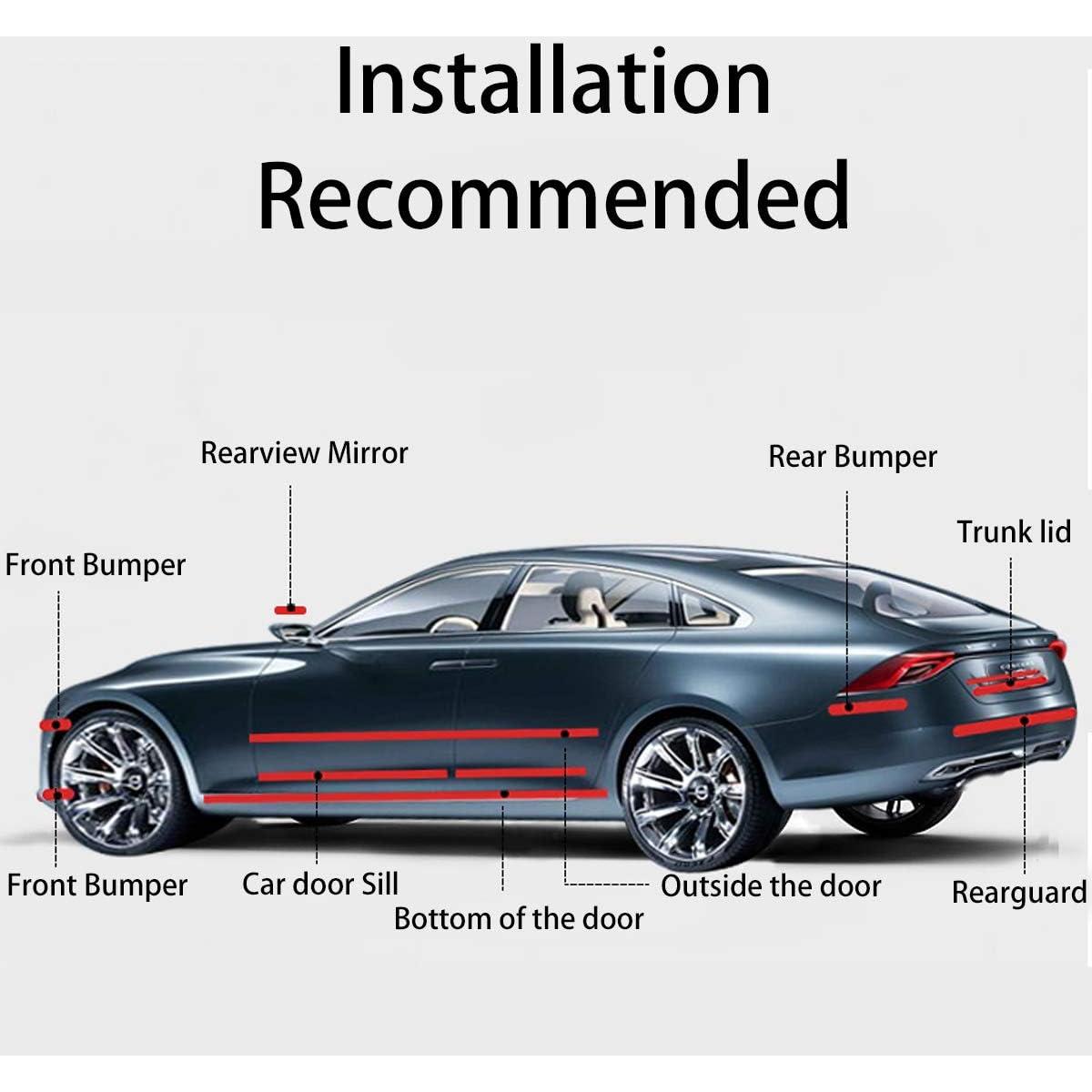 Protector de Bisel de Puerta Auto DGSL 6.86 cm x 10.06 m Fibra Carbono