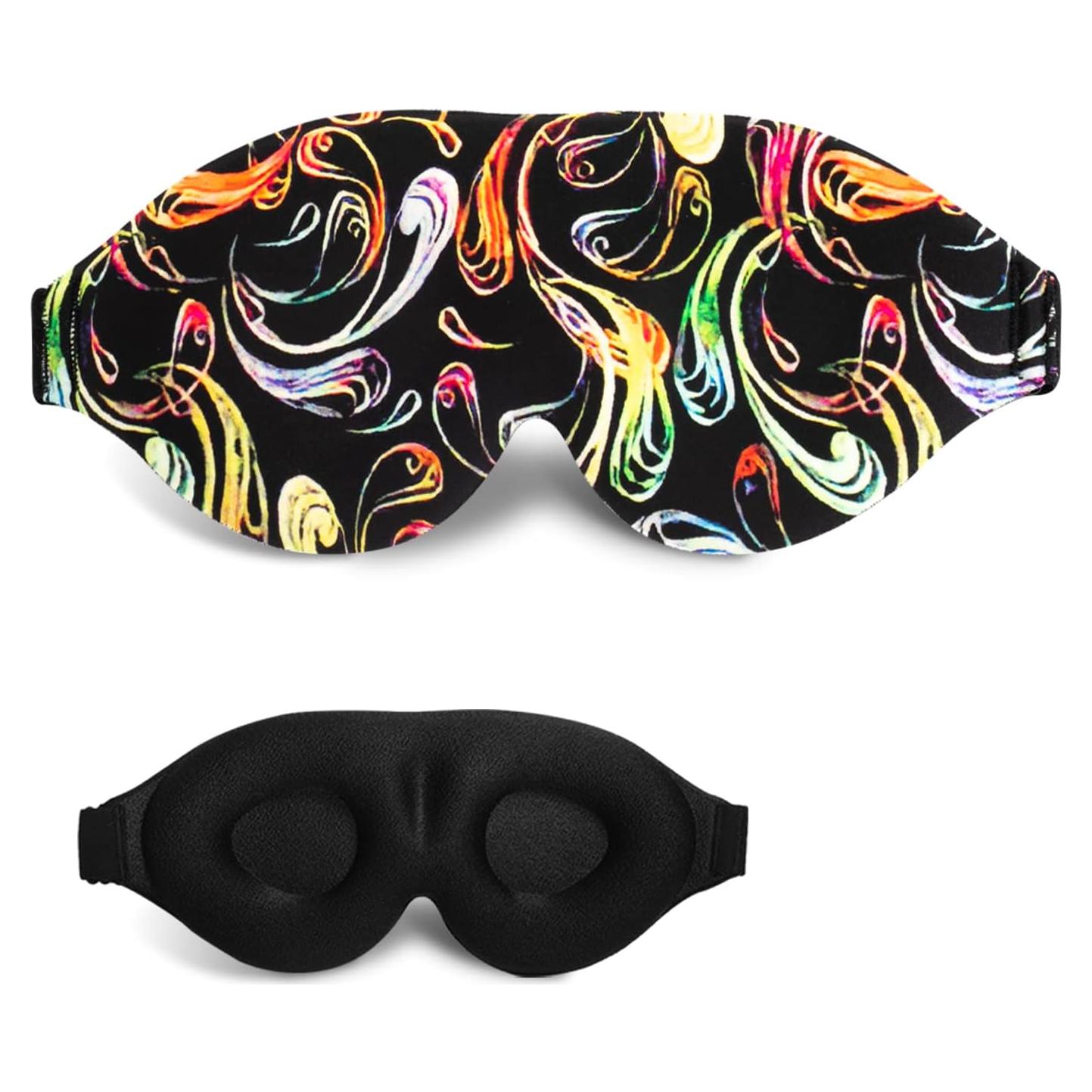 Máscara de Sueño 3D FOX-TECH Colorida Ajustable para Ojos