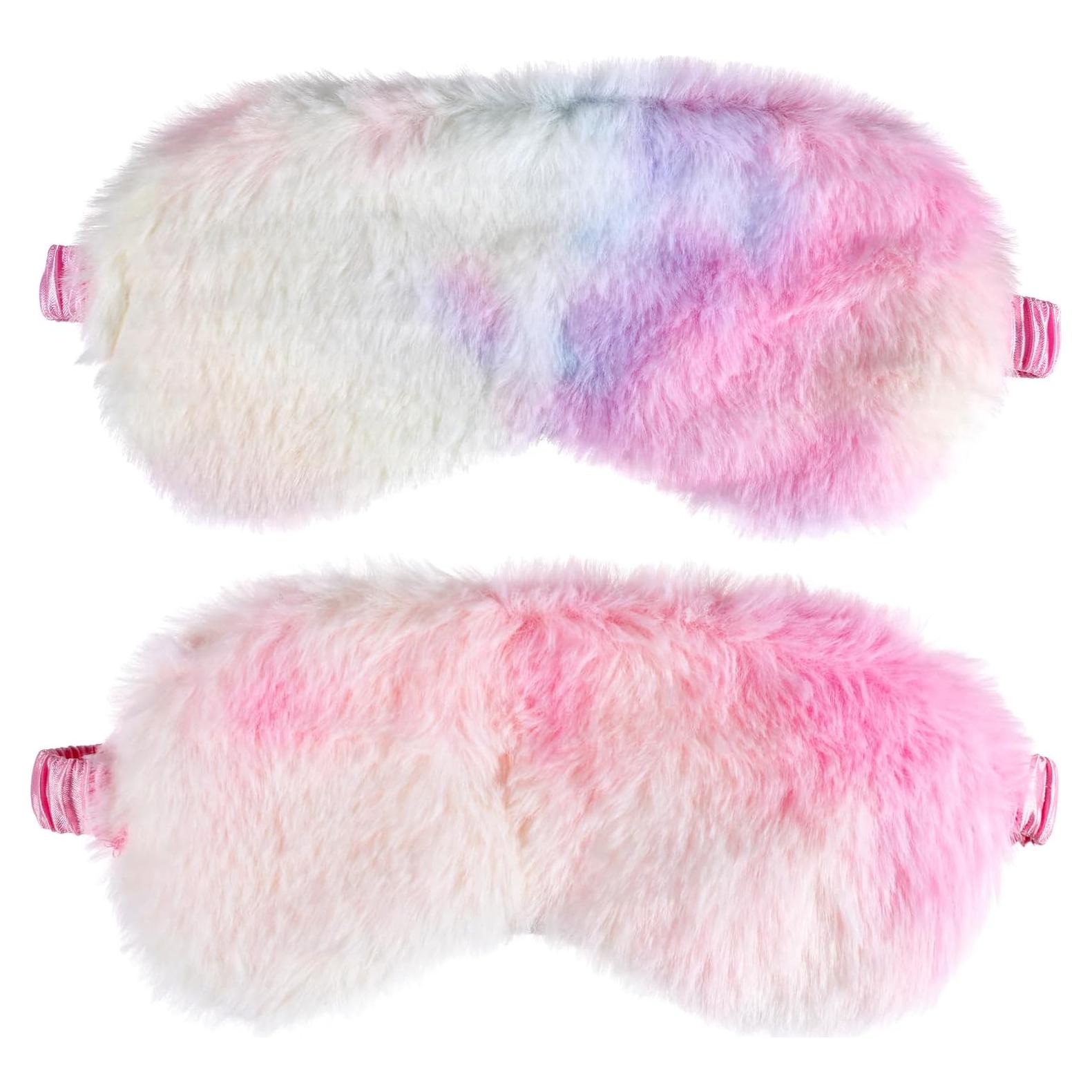 2 Pcs Máscara de Dormir Infantil Piriuuo Arcoíris Suave