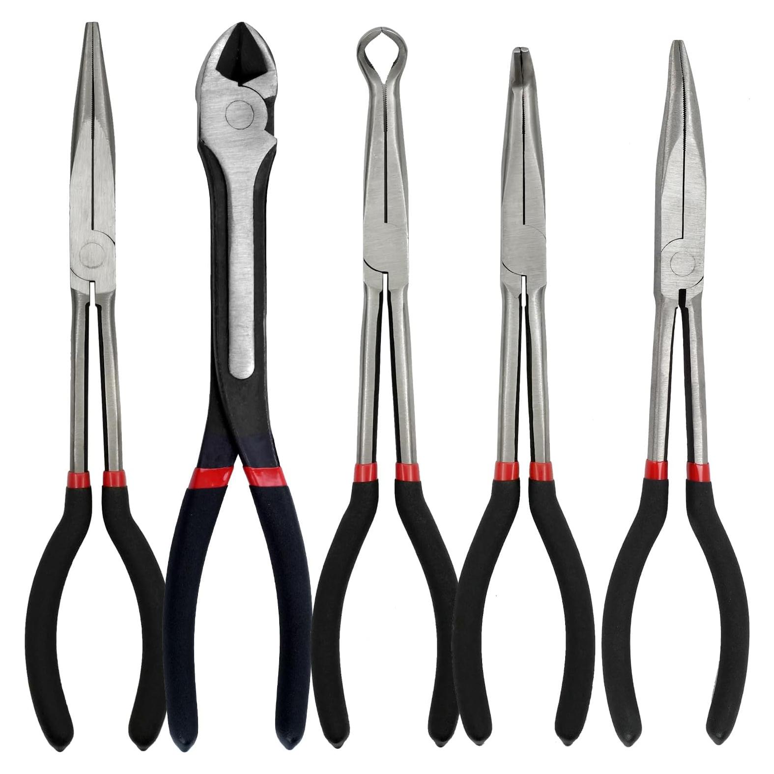 Juego de 5 Alicates de Punta Larga MFBJXC 27.94 cm Ergonómicos