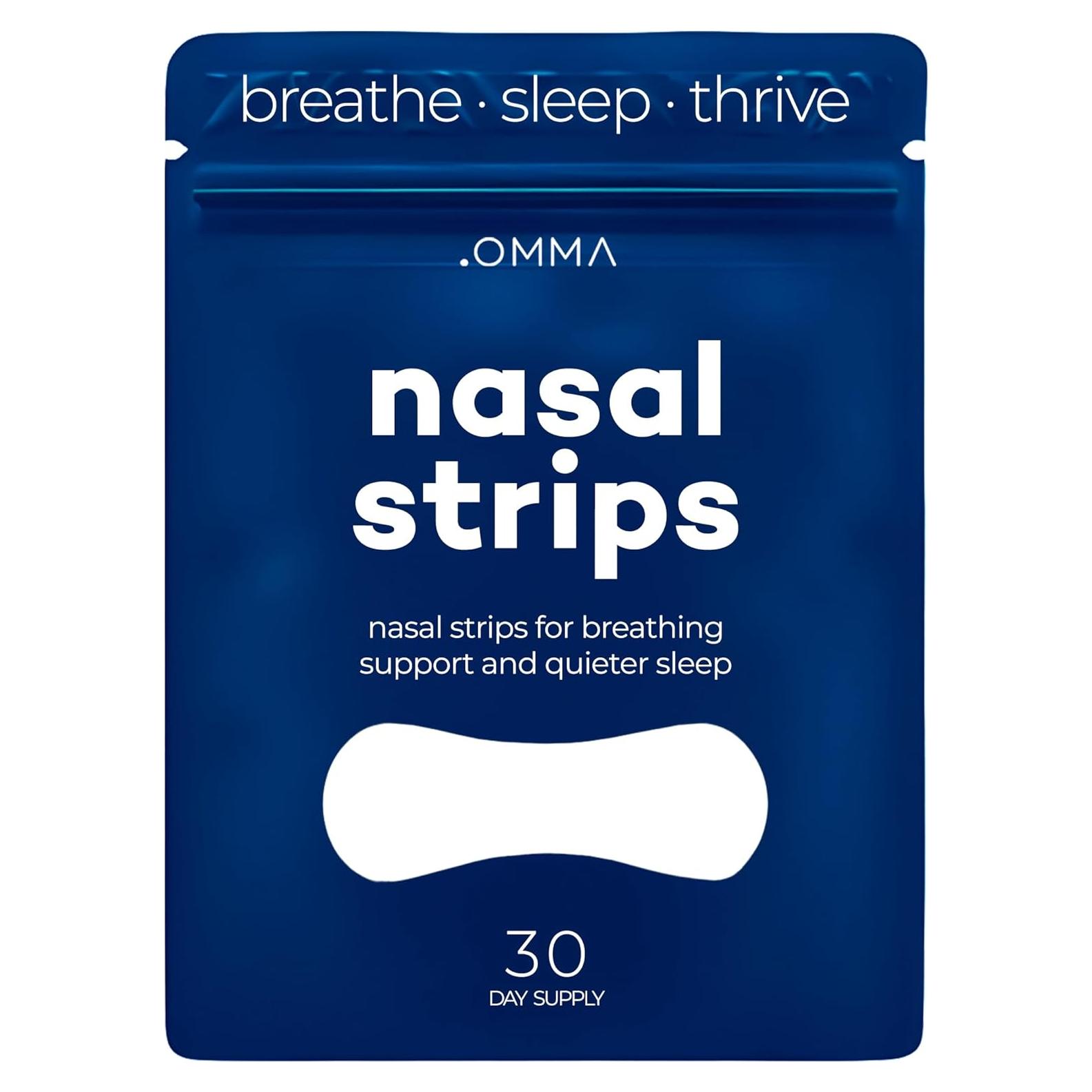 Tiras Nasales OMMA para Ronquidos - 30 Unidades - Ayuda Respiratoria