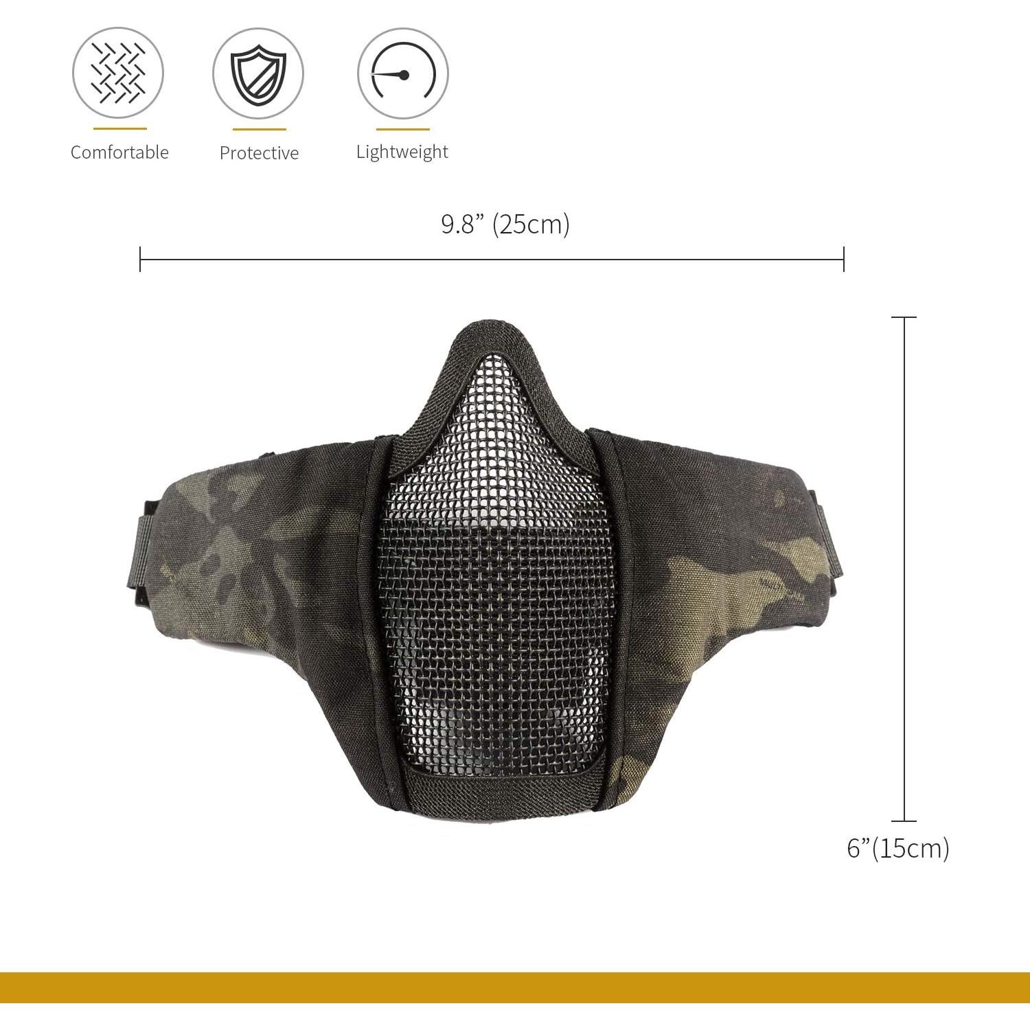 Máscara de Malla Plegable OneTigris 15.24 cm Táctica Militar