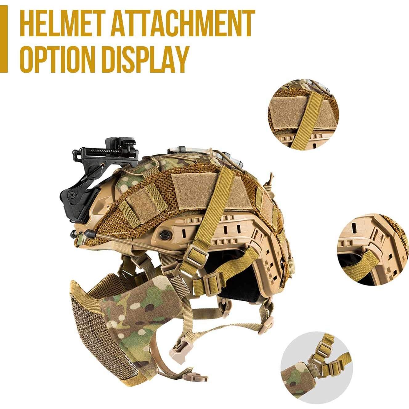 Máscara de Malla Plegable OneTigris 15.24 cm Táctica Militar