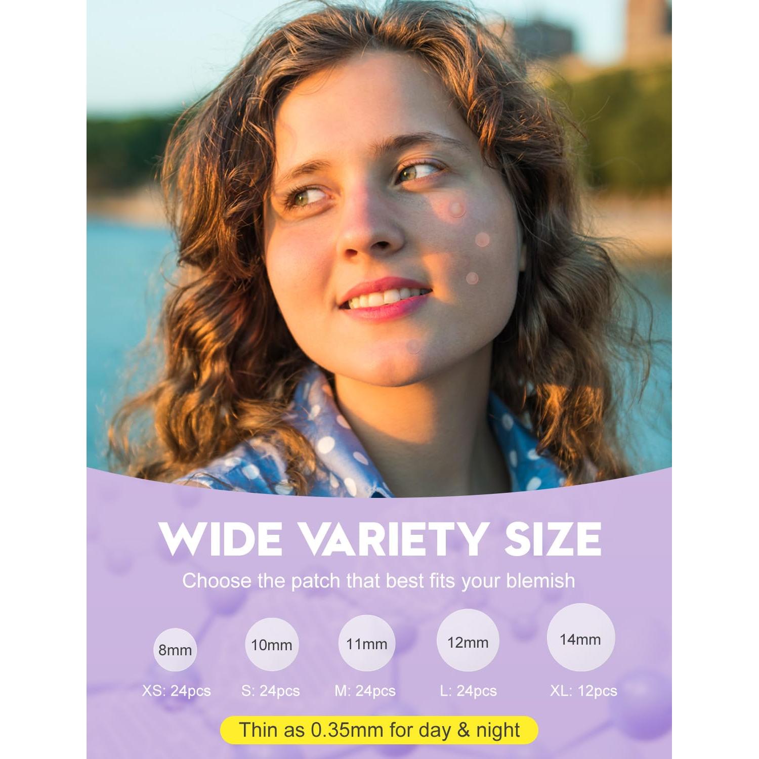 Parches para Granos WakeALL 108 Pcs Hidrocoloides 5 Tamaños