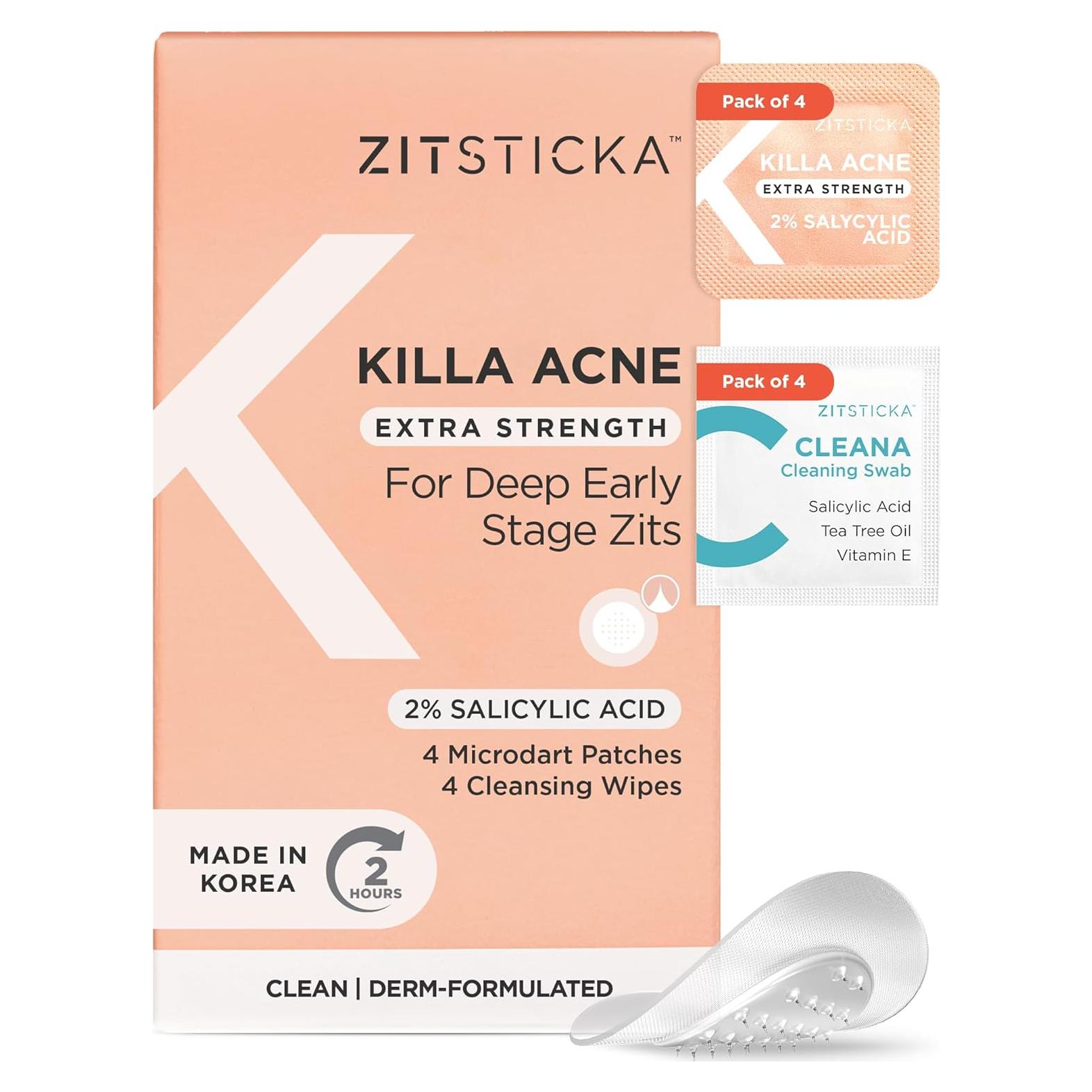 Parches para Acné ZitSticka KILLA ACNE Fuerza Extra 4 Unidades