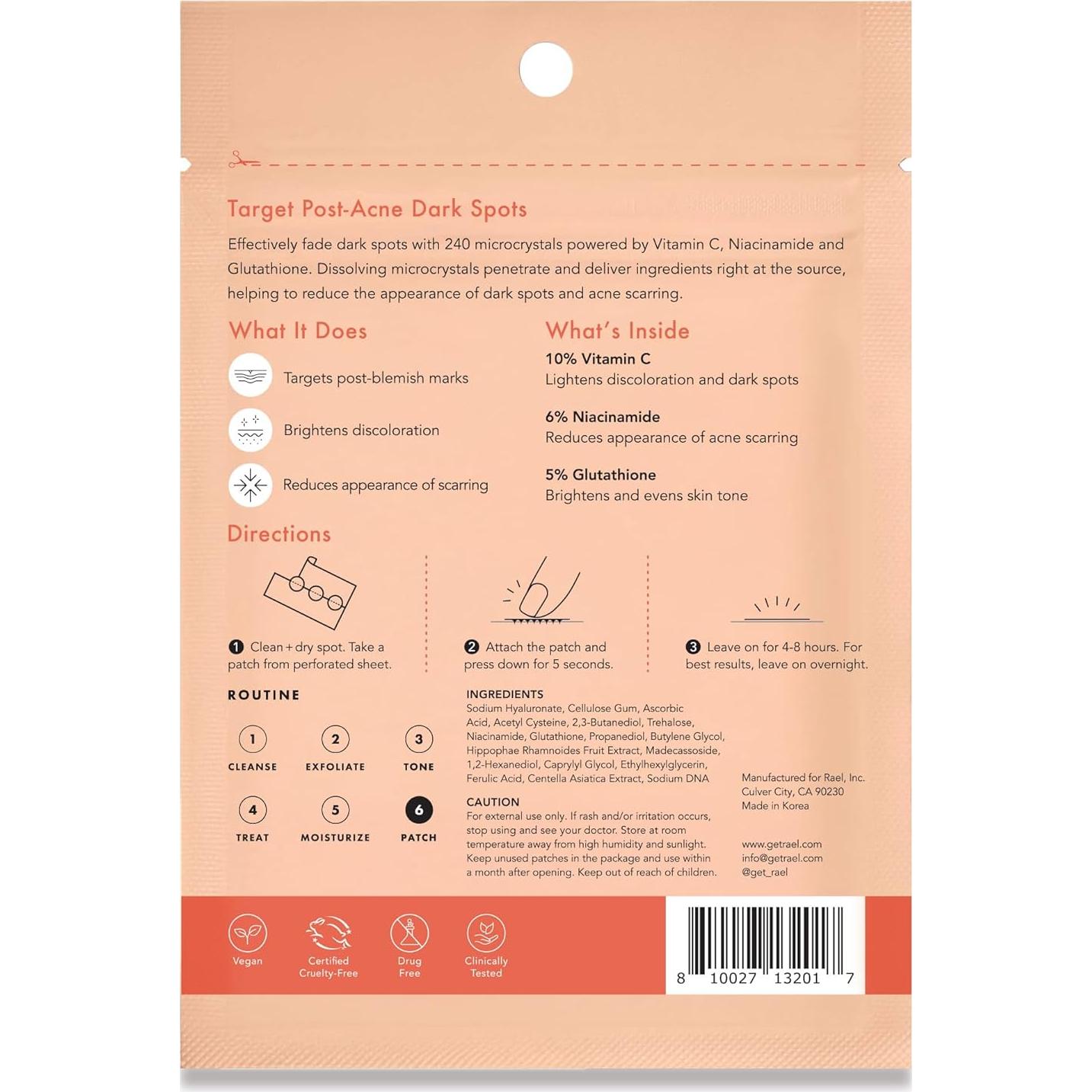 Parche Hidrocoloide Rael para Manchas Oscuras - 9 Unidades