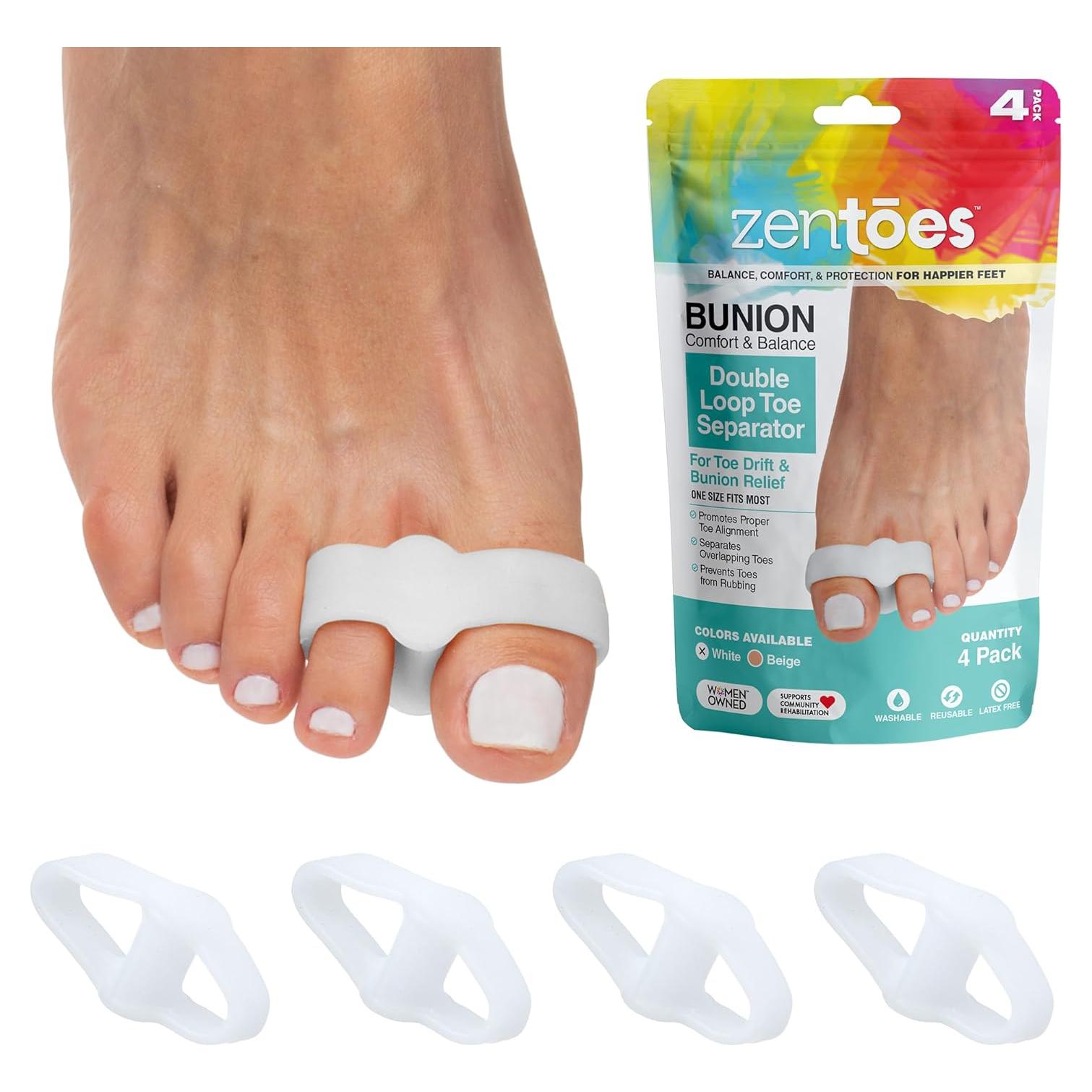 Separadores de Dedos ZenToes de Gel para Juanetes - Alivio y Comodidad