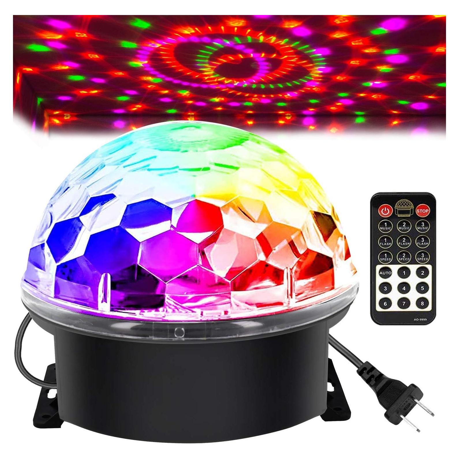 Bola de Espejos DJ Memzuoix 17,78 cm Luz Estroboscópica