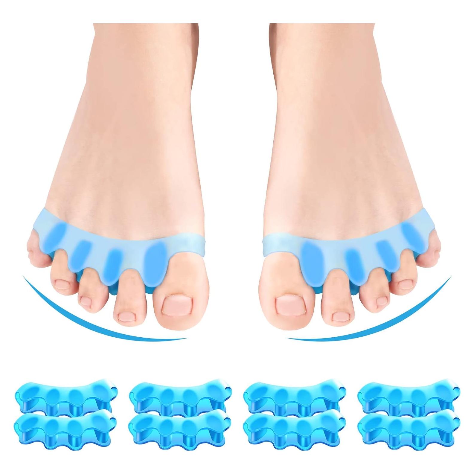 Separadores de Dedos Juzure 8 PCS Silicona Correctores Juanetes