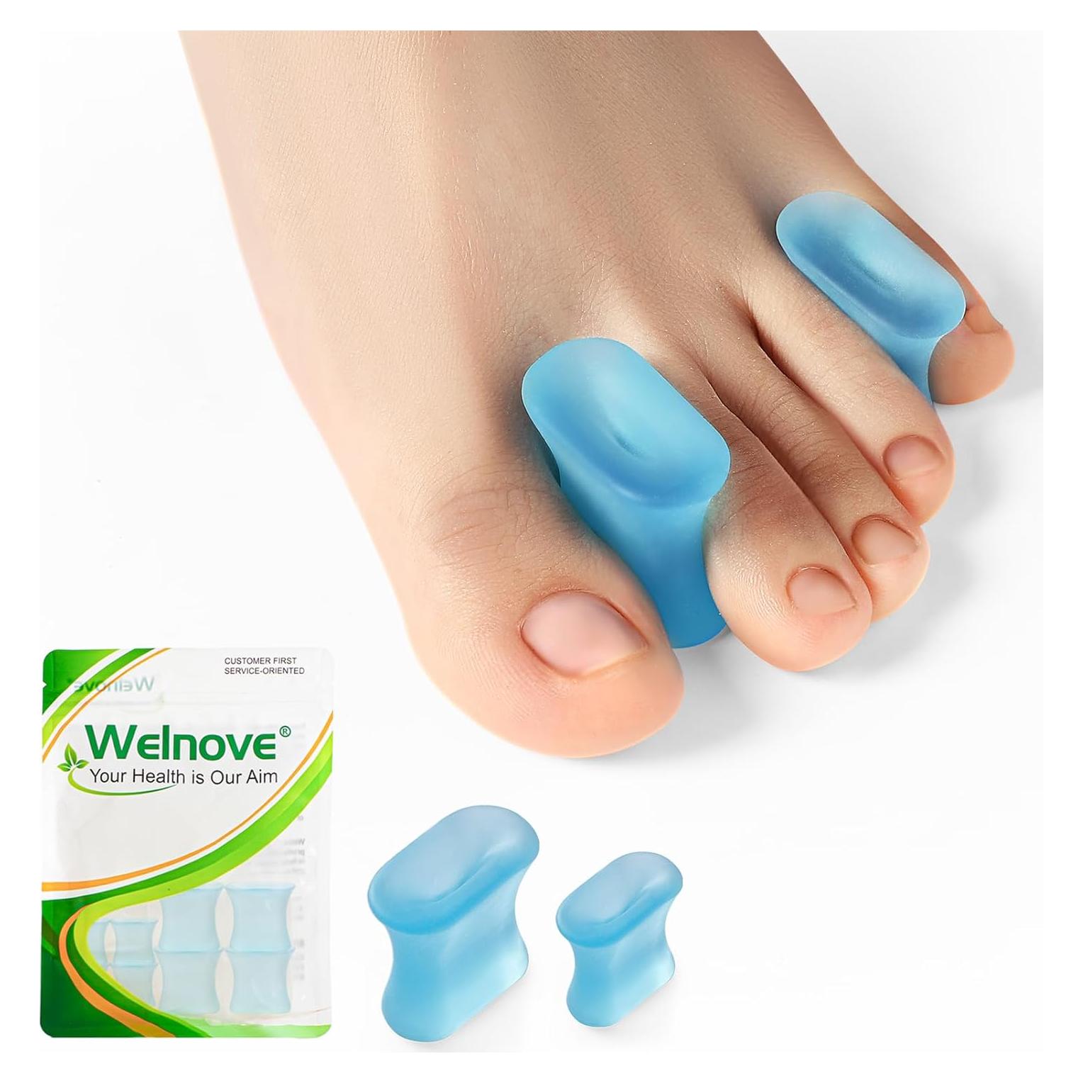 Separadores de Dedos de Gel Welnove - 8 Espaciadores de Silicona