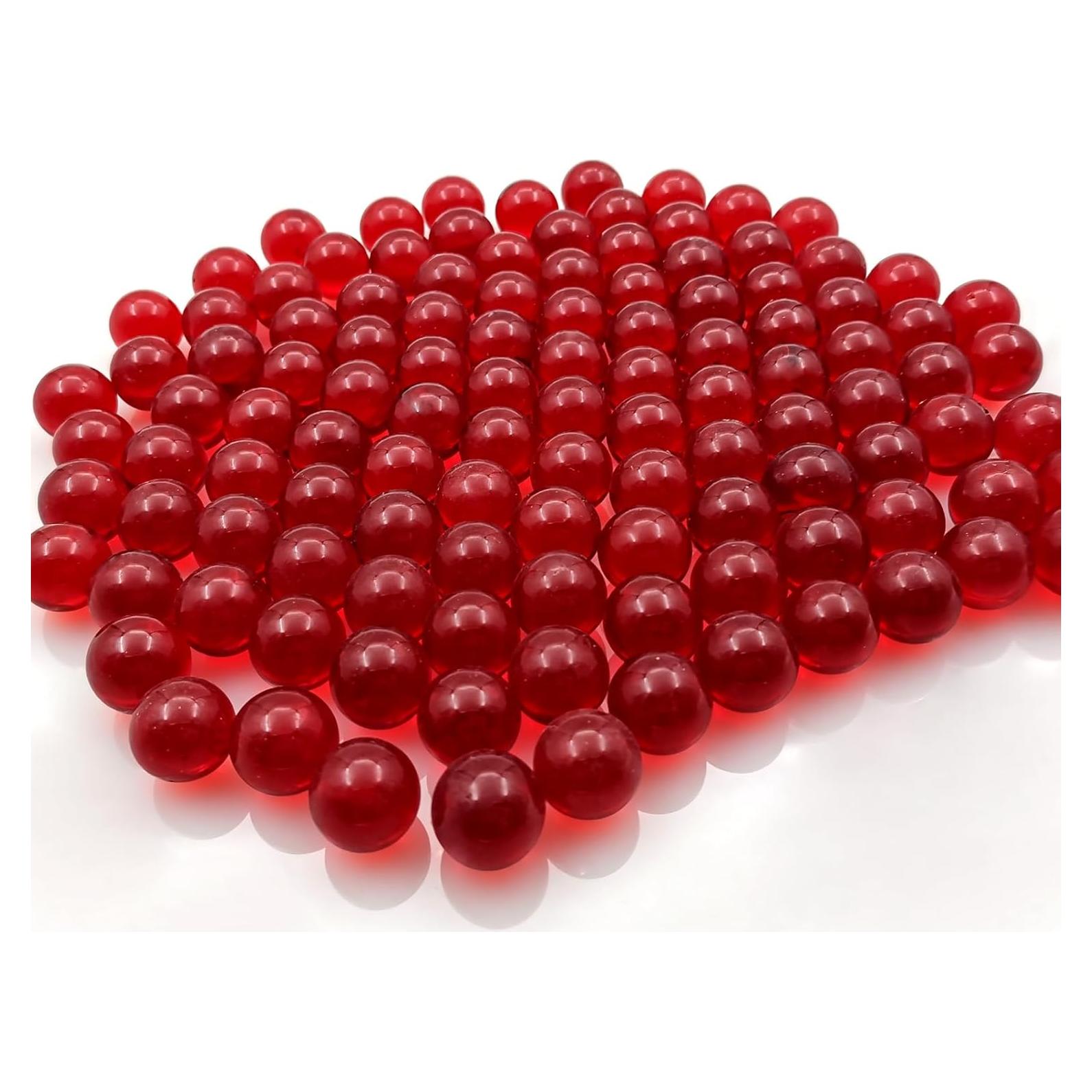 Canicas de Vidrio Zalaxt Rojas 120 Piezas 16mm