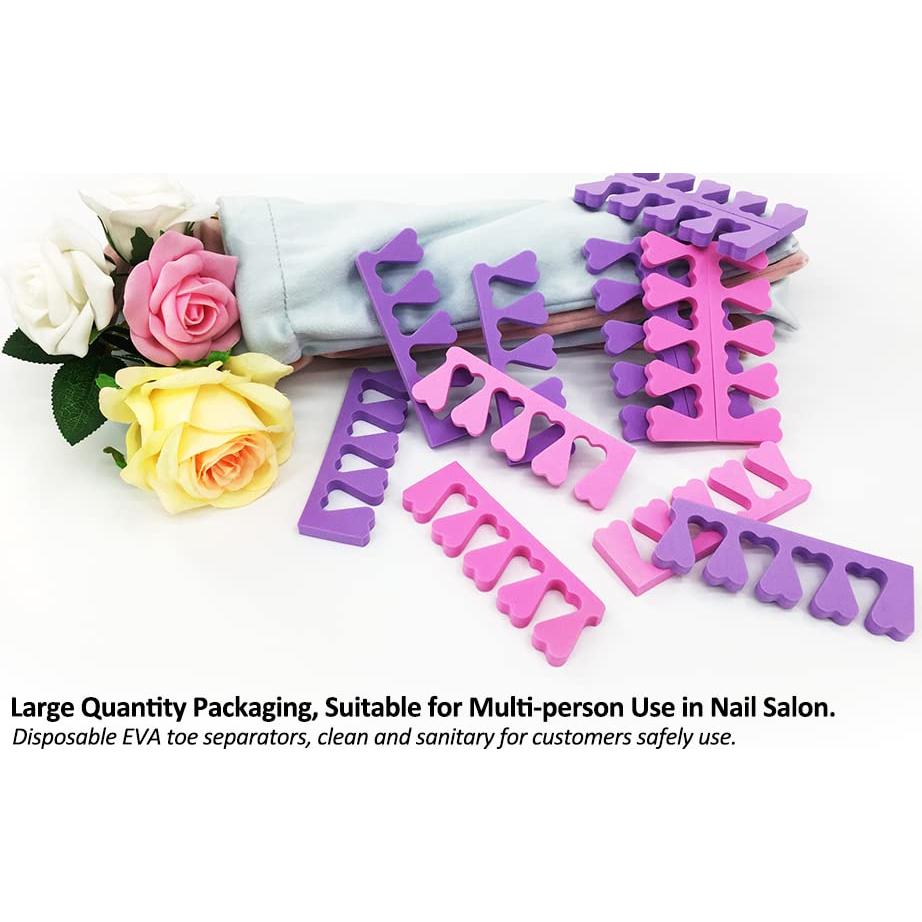 Separadores de Dedos EVA Biguphate - 24 Piezas para Pedicura