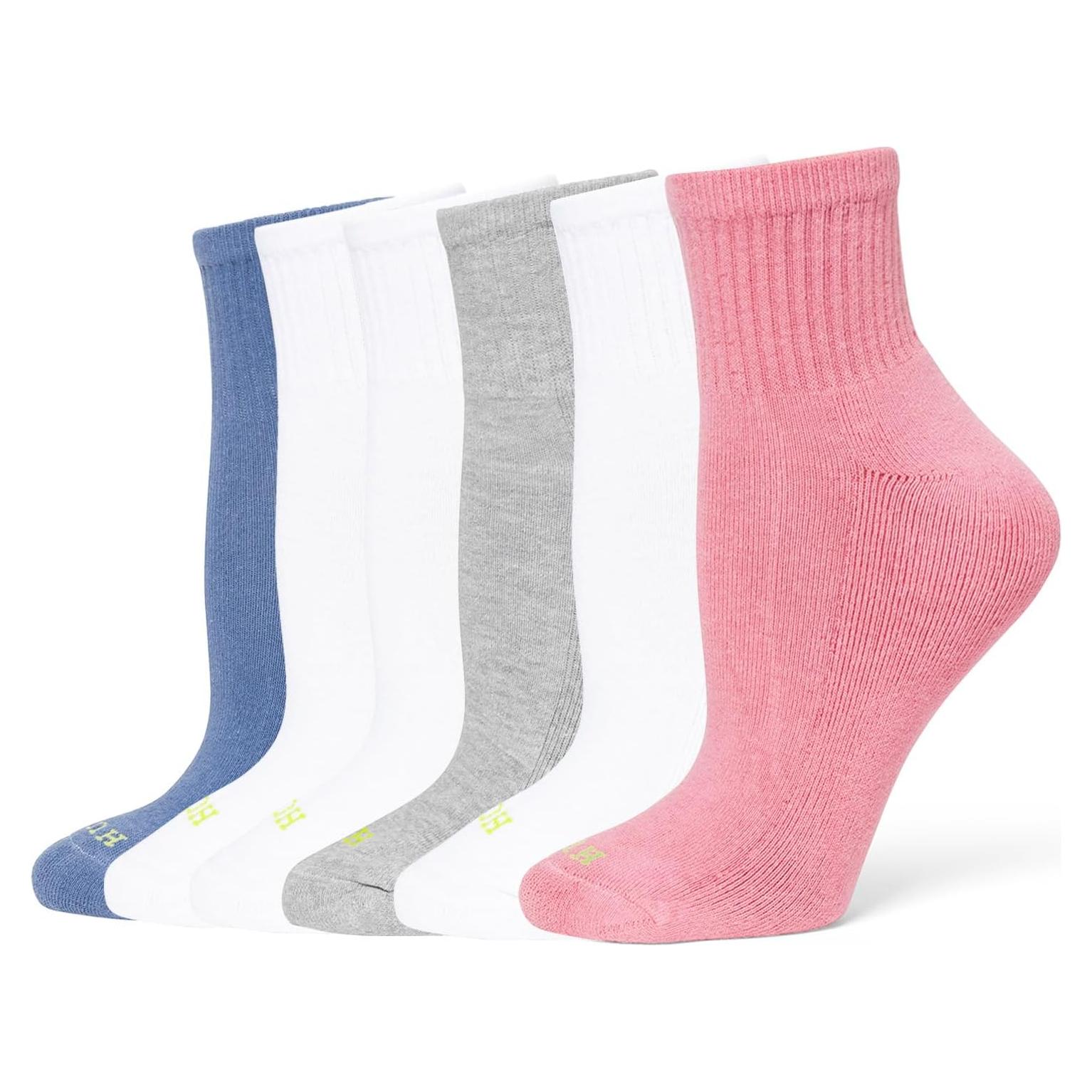 Calcetines Mini Crew HUE para Mujeres - Paquete de 6 Pairs