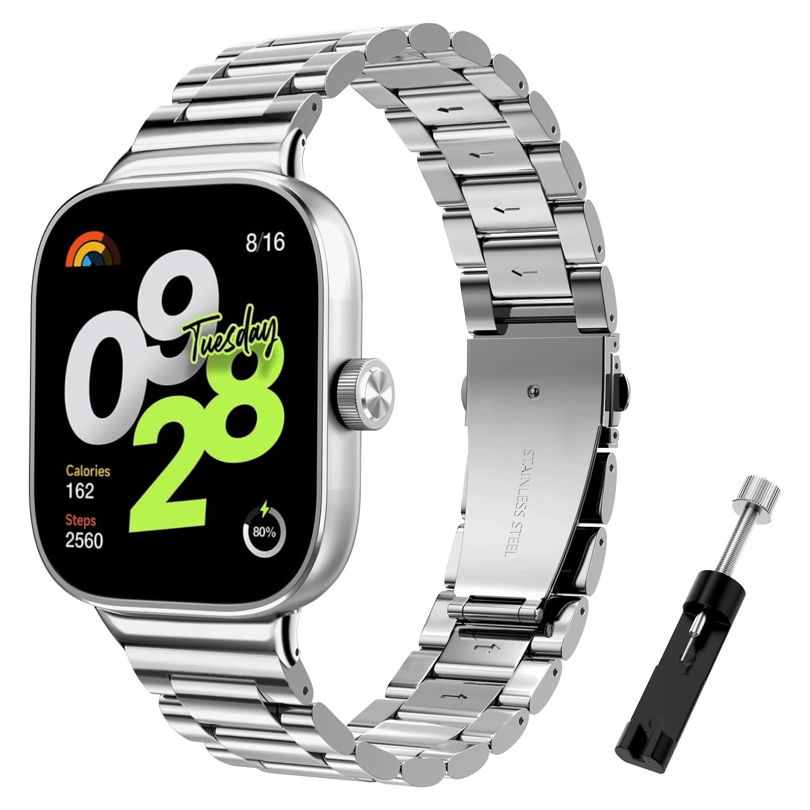 TiMOVO Banda Acero Inoxidable para Xiaomi Redmi Watch 4