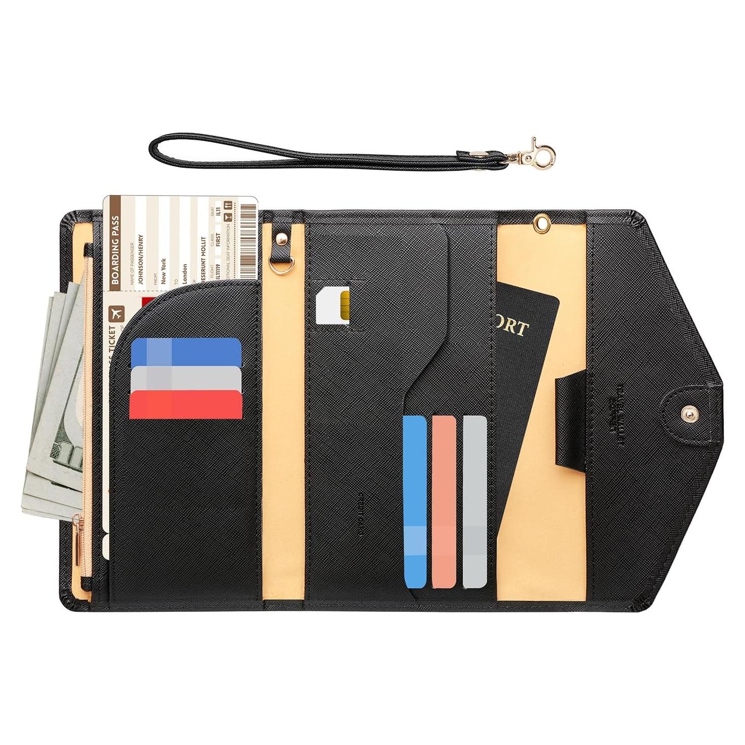 Portafolios de Pasaporte Zoppen Ver.5 con Bloqueo RFID Negro