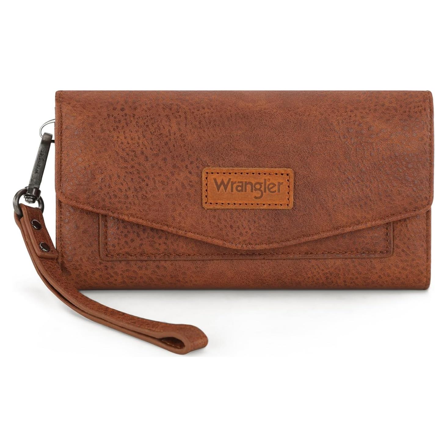 Billetera Trifold Montana West Marrón RFID para Mujeres