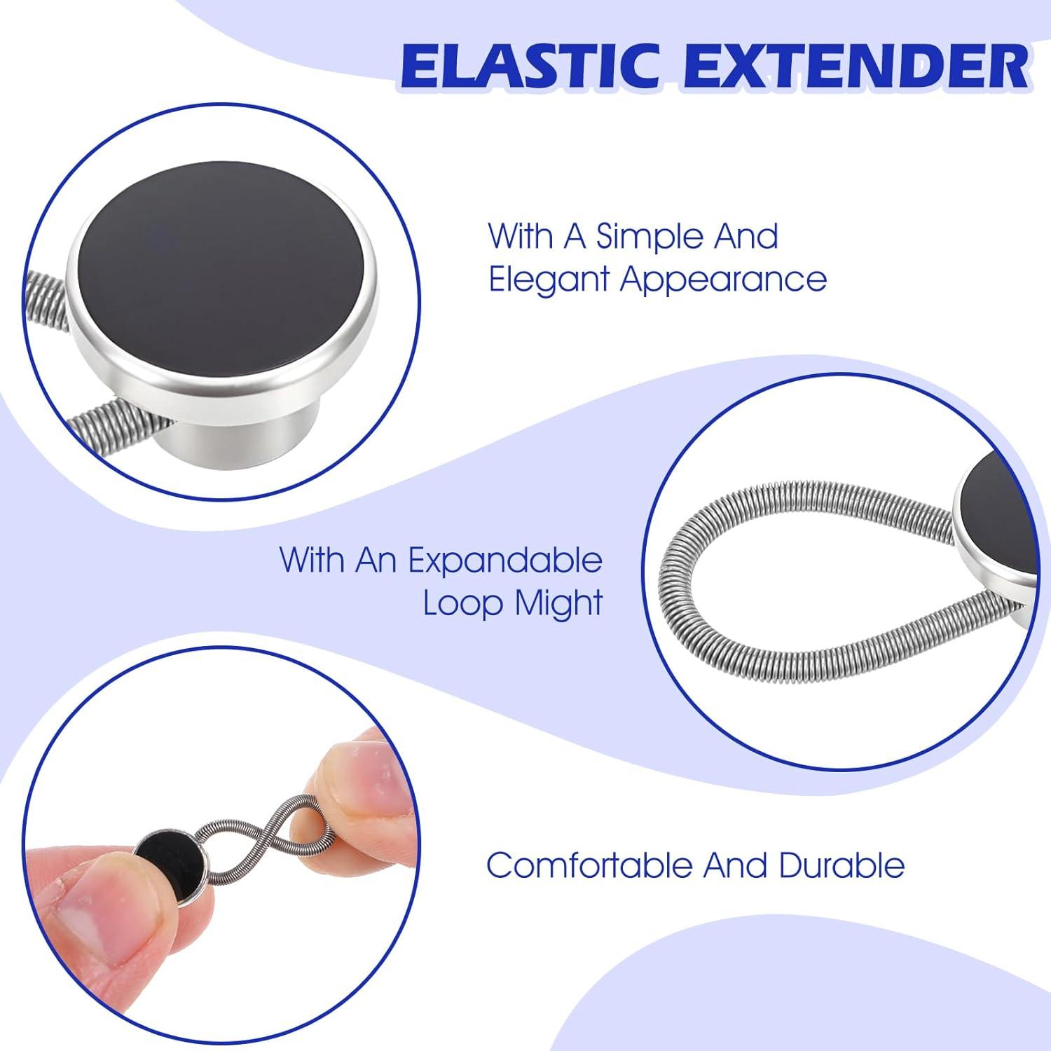 18 Extensores de Cuello de Camisa TIESOME - Negro, Blanco, Plata